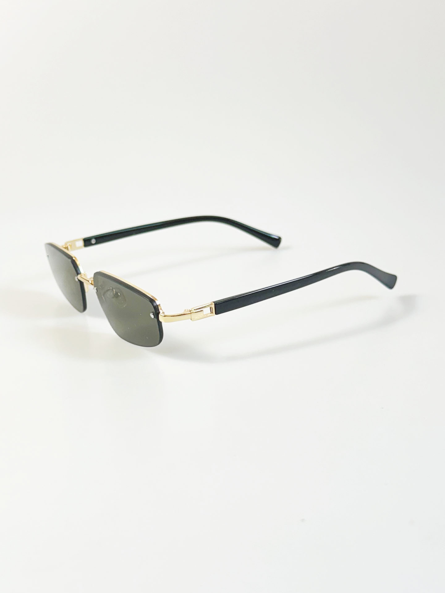 Rimless Square Metal Frame Sunglasses