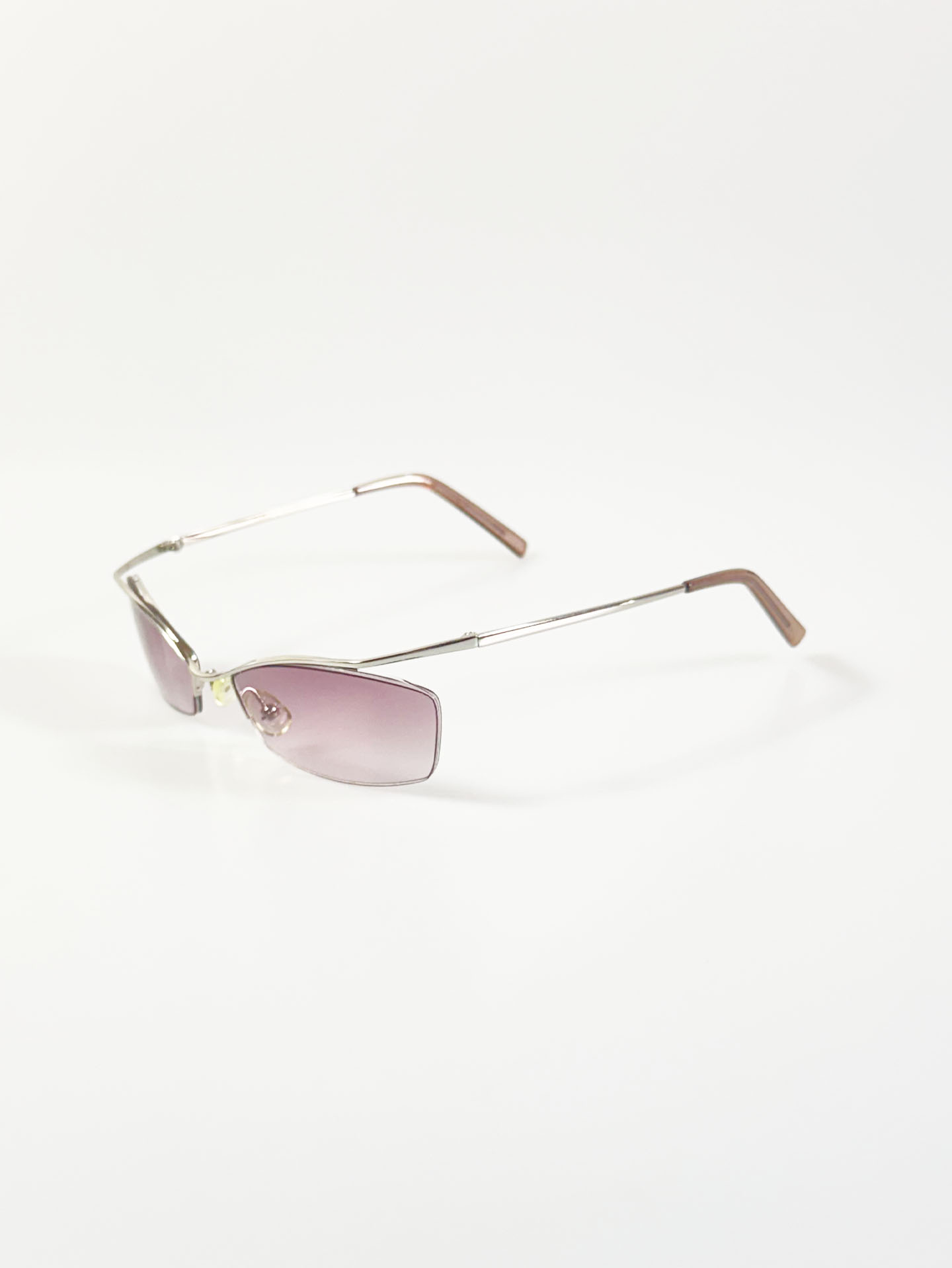 CAPRIO Semi-Rimless Square Metal Tint Sunglasses