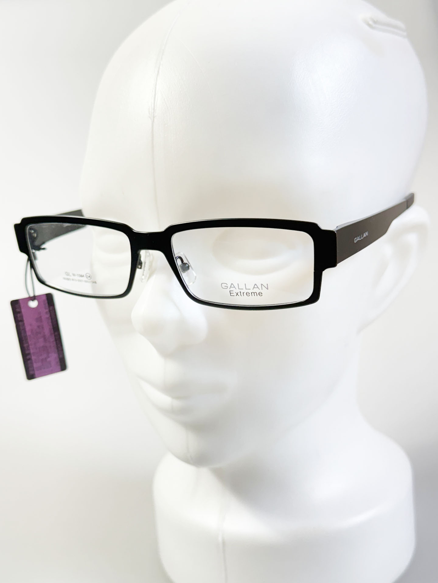 GALLAN Extreme Black Square Metal Frame Glasses