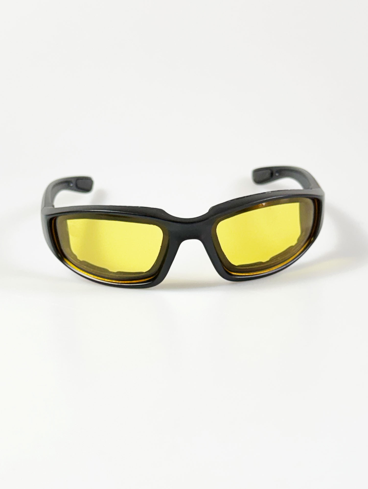 Black Bold Wraparound Yellow Lens Sport Sunglasses