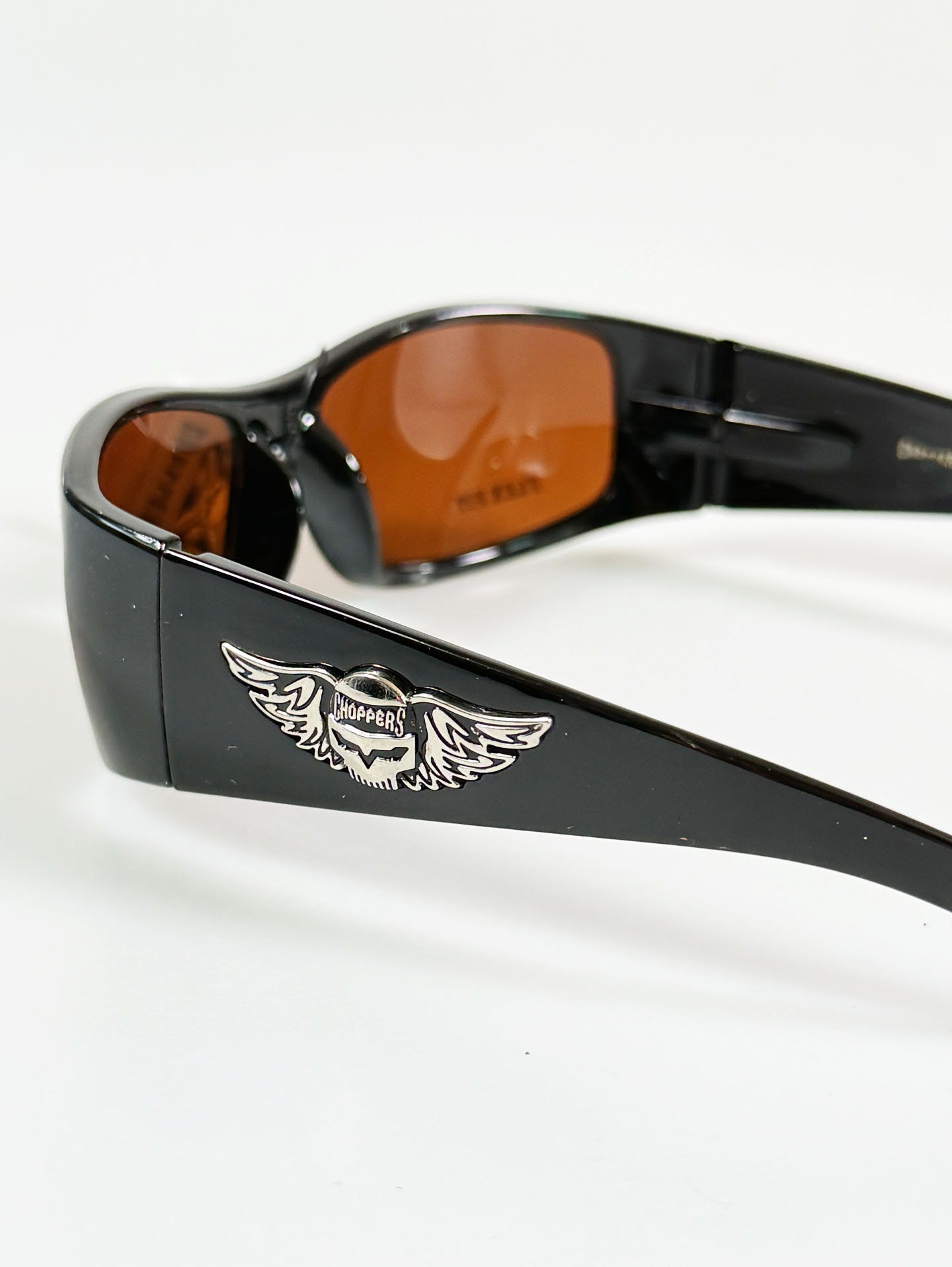 CHOPPERS Matte Black Wraparound Biker Tint Sunglasses