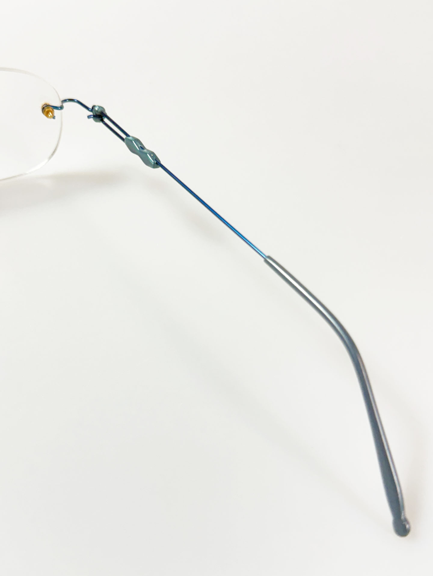 EPILOGUE Blue Rimless Square Metal Glasses