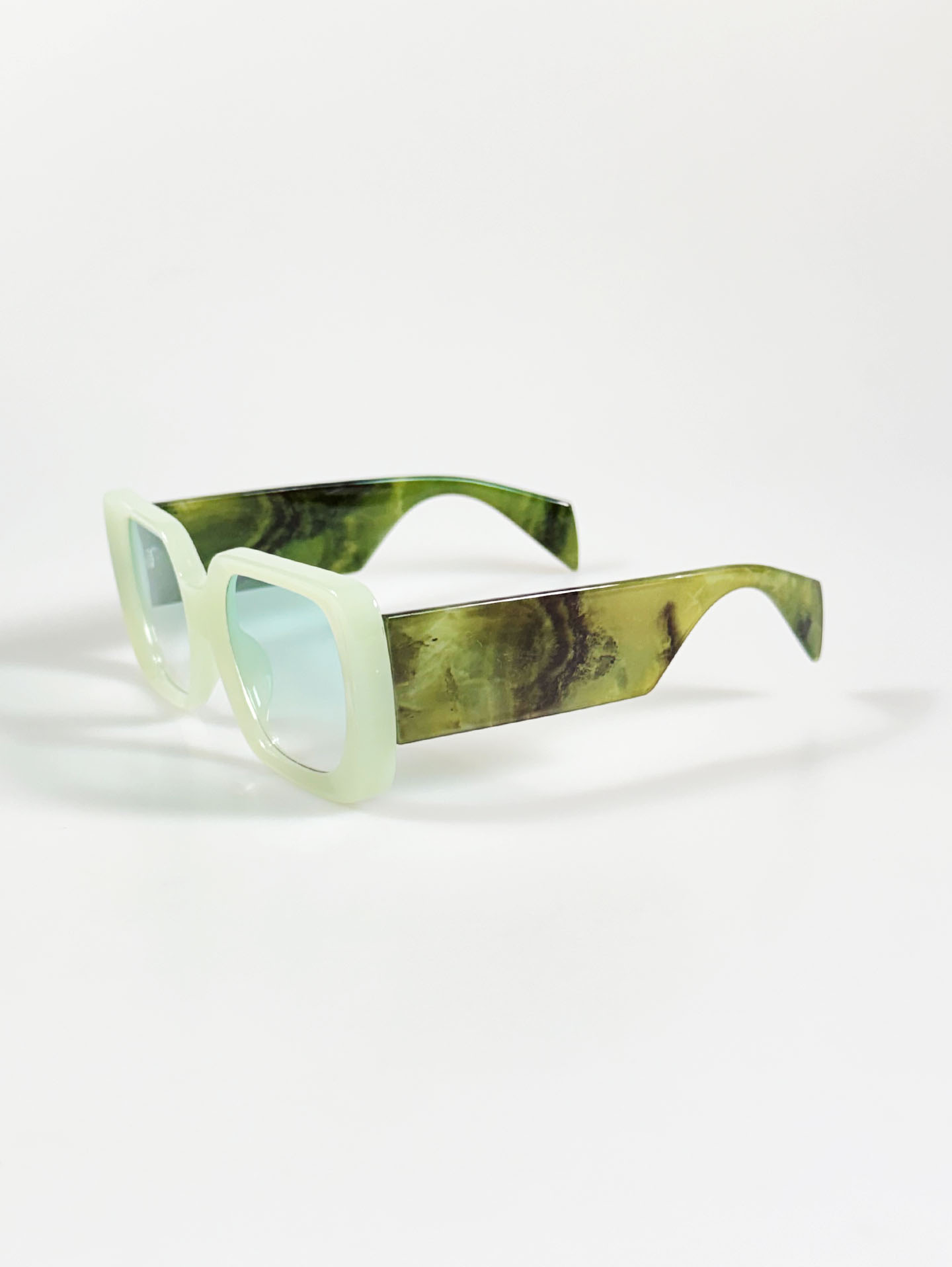 Mint Green Oversized Bold Square Tint Sunglasses