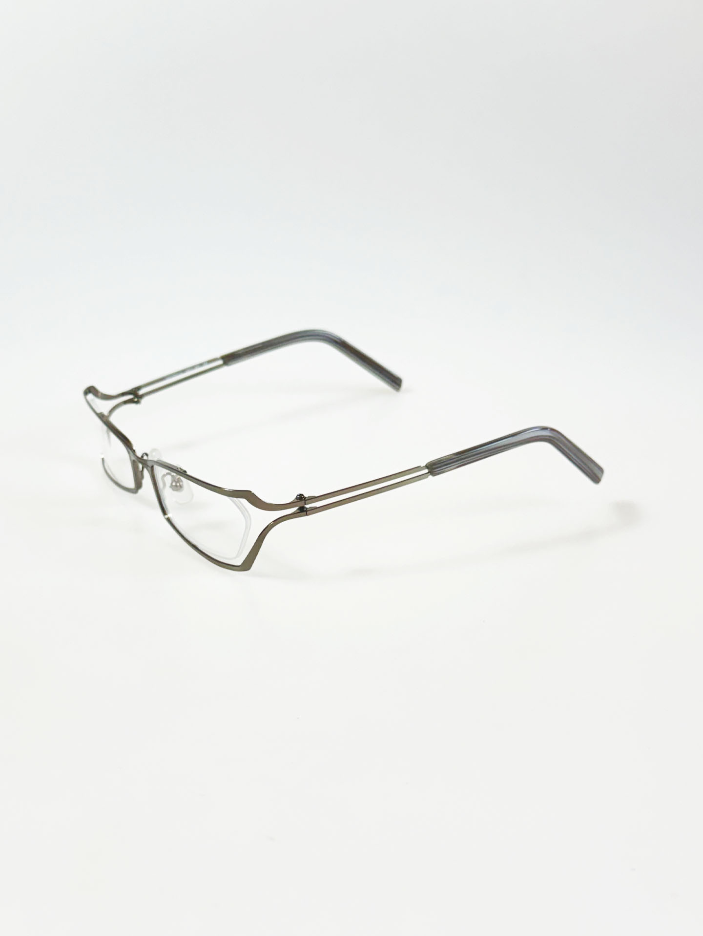 DENEBOLA Black & Silver Geometric Rectangular Glasses Collection / 2 Colors