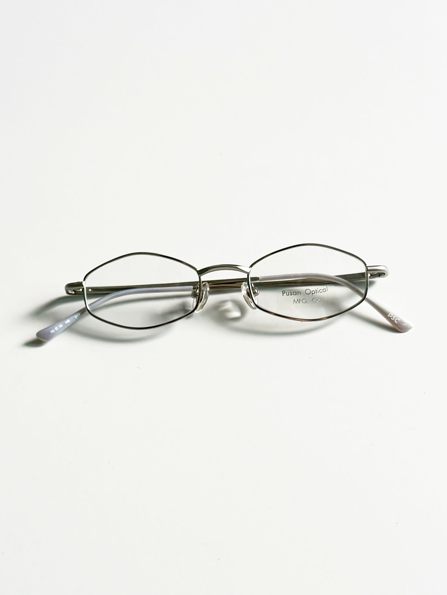 P.S.C FASHION Silver Hexagonal Metal Frame Glasses