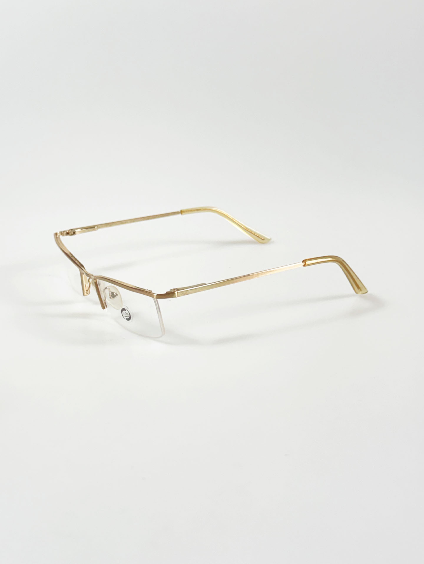 Ce-Tru Gold Semi-Rimless Square Glasses