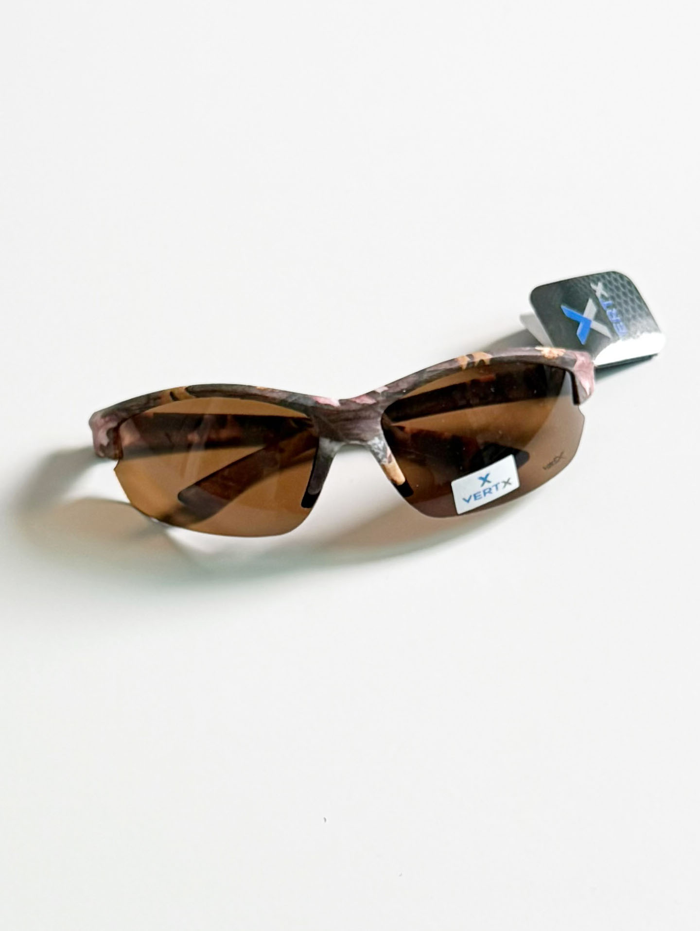 VERTX Realtree Pattern Wraparound Half-Rim Tint Sunglasses