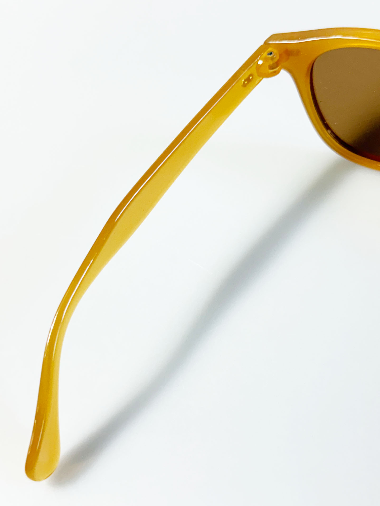 Amber Yellow Bold Square Frame Tint Sunglasses