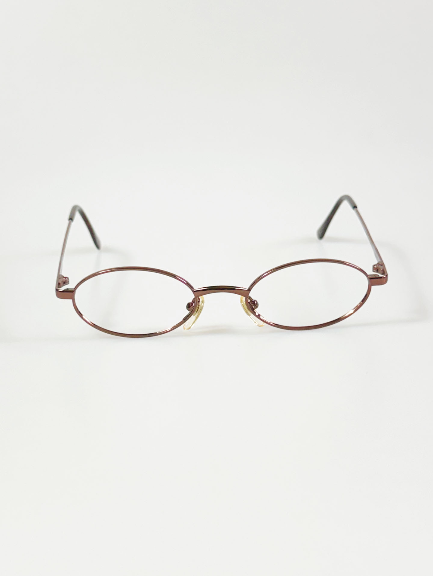 90’s BARHOMAN Brown Metal Oval Frame Glasses