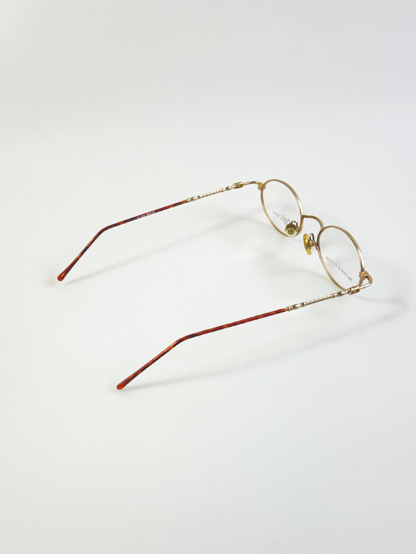 OGIS OCCHIALI Gold Slim Oval Metal Glasses