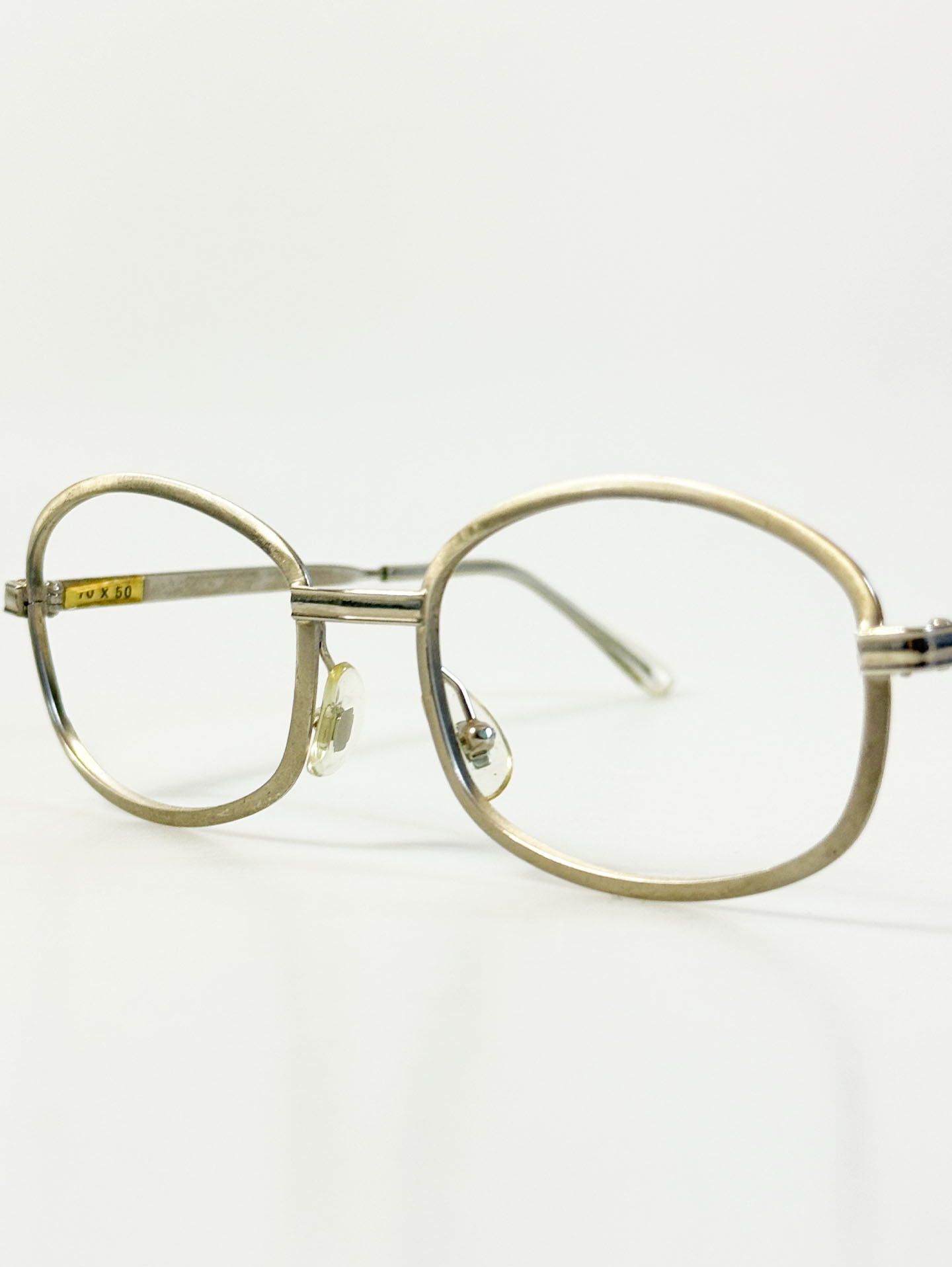 90's CLUB MARITZA Silver Metal Rounded Square Glasses
