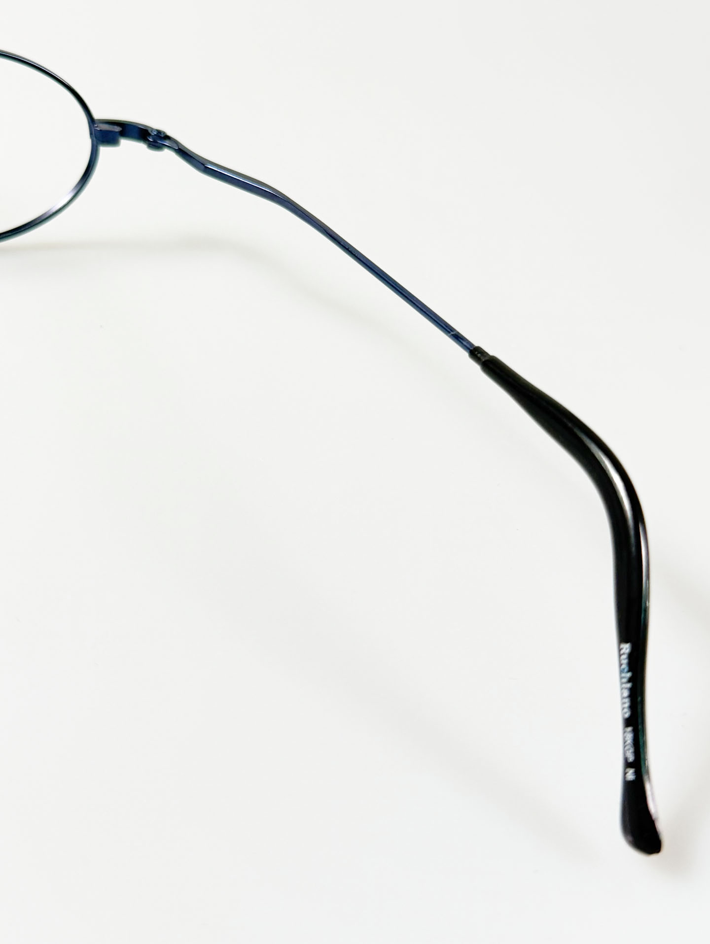 RUCHIANO Blue Slim Oval Metal Glasses