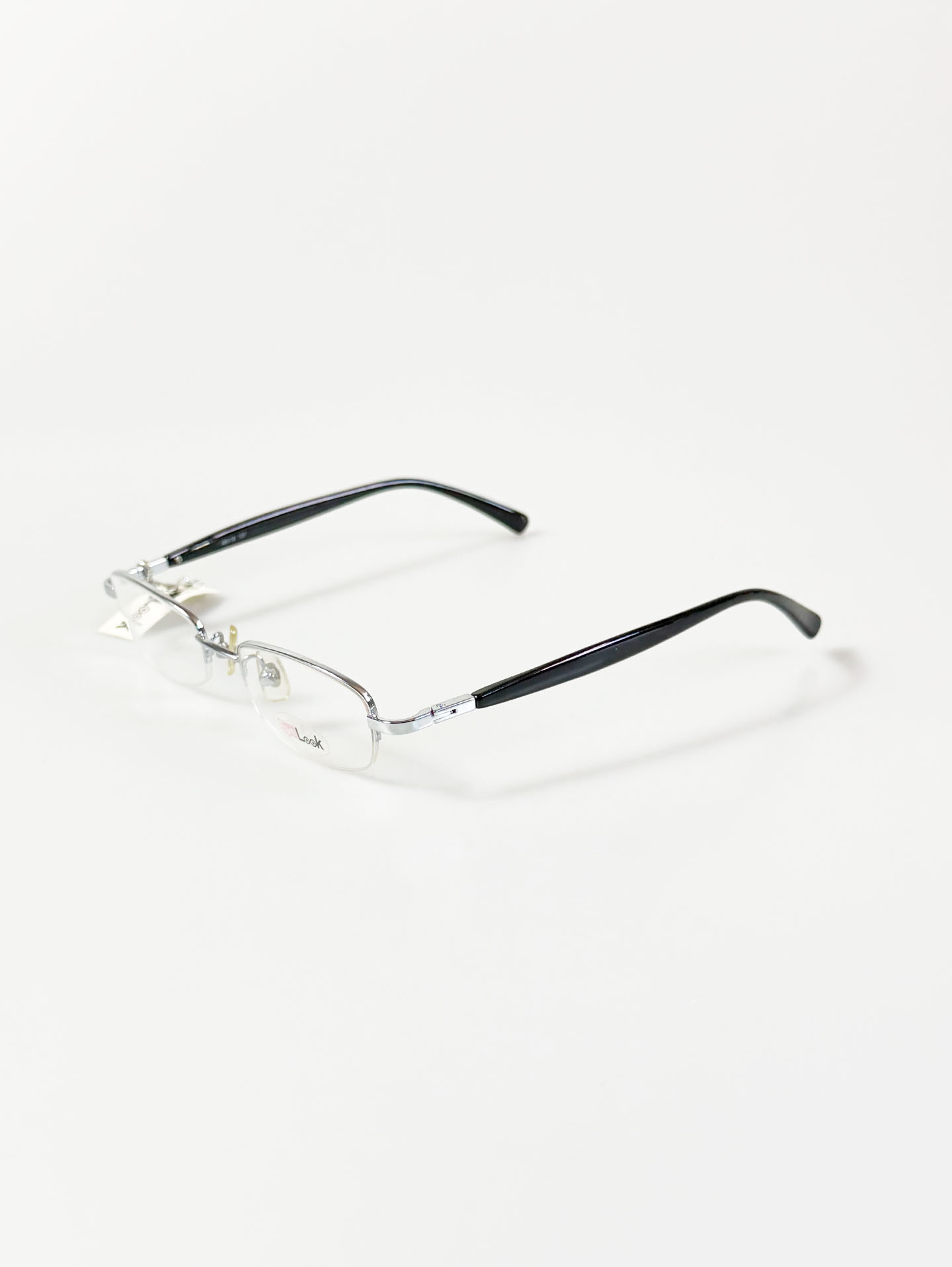 EyeLook Silver Square Half Rim Metal Glasses