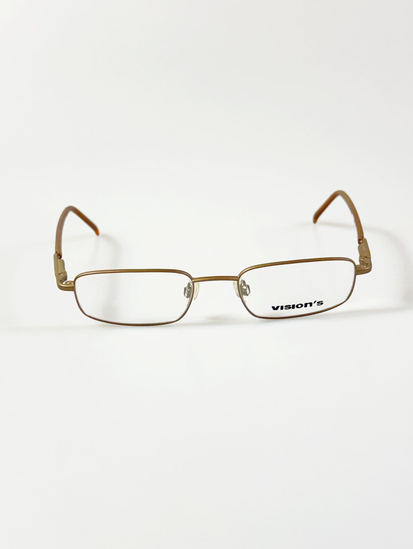 Vision’s Bronze Gold Slim Square Metal Glasses