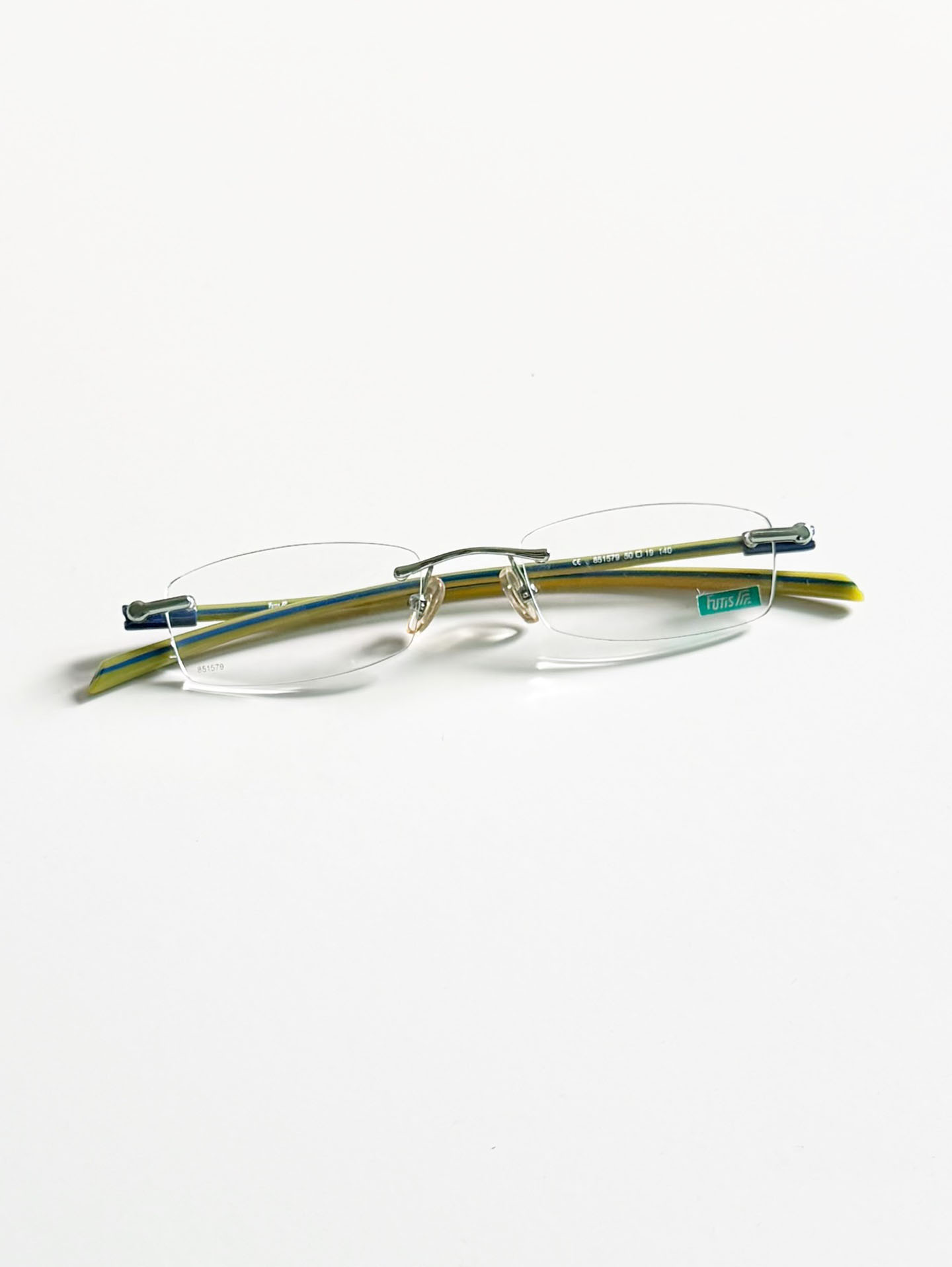 90’s FUTIS Rimless Square Metal Glasses