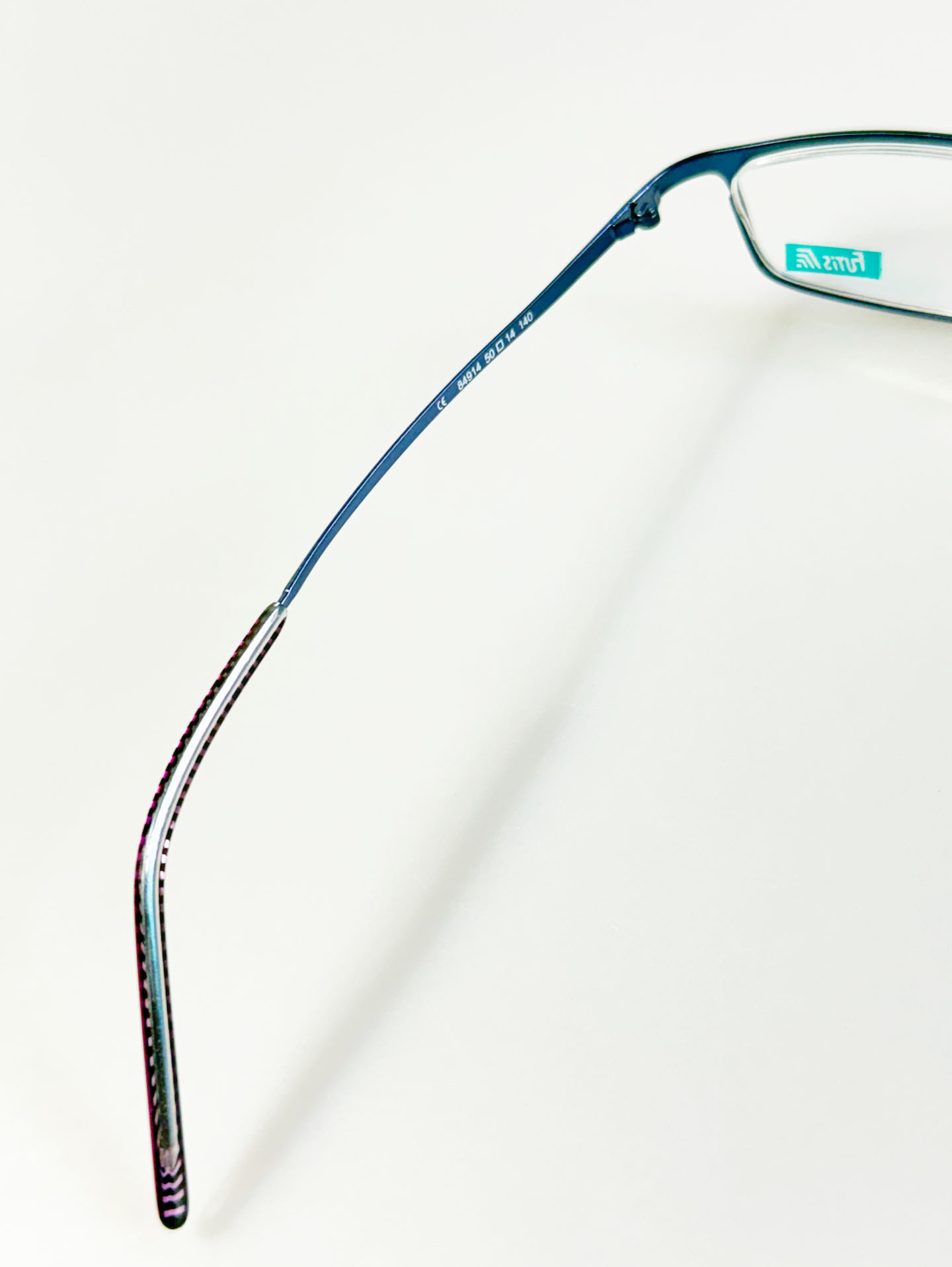 FUTIS Blue Slim Square Metal Glasses