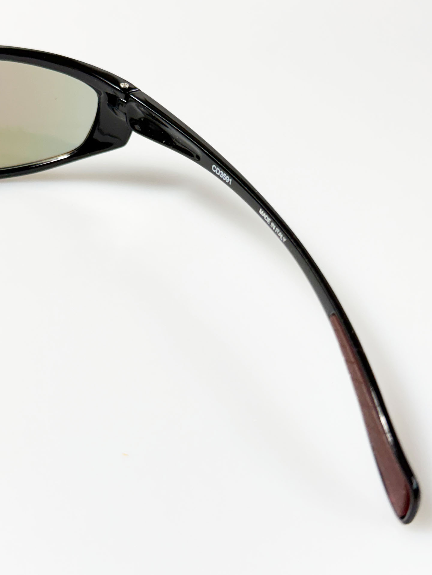 Black Sport Wraparound Frame Sunglasses