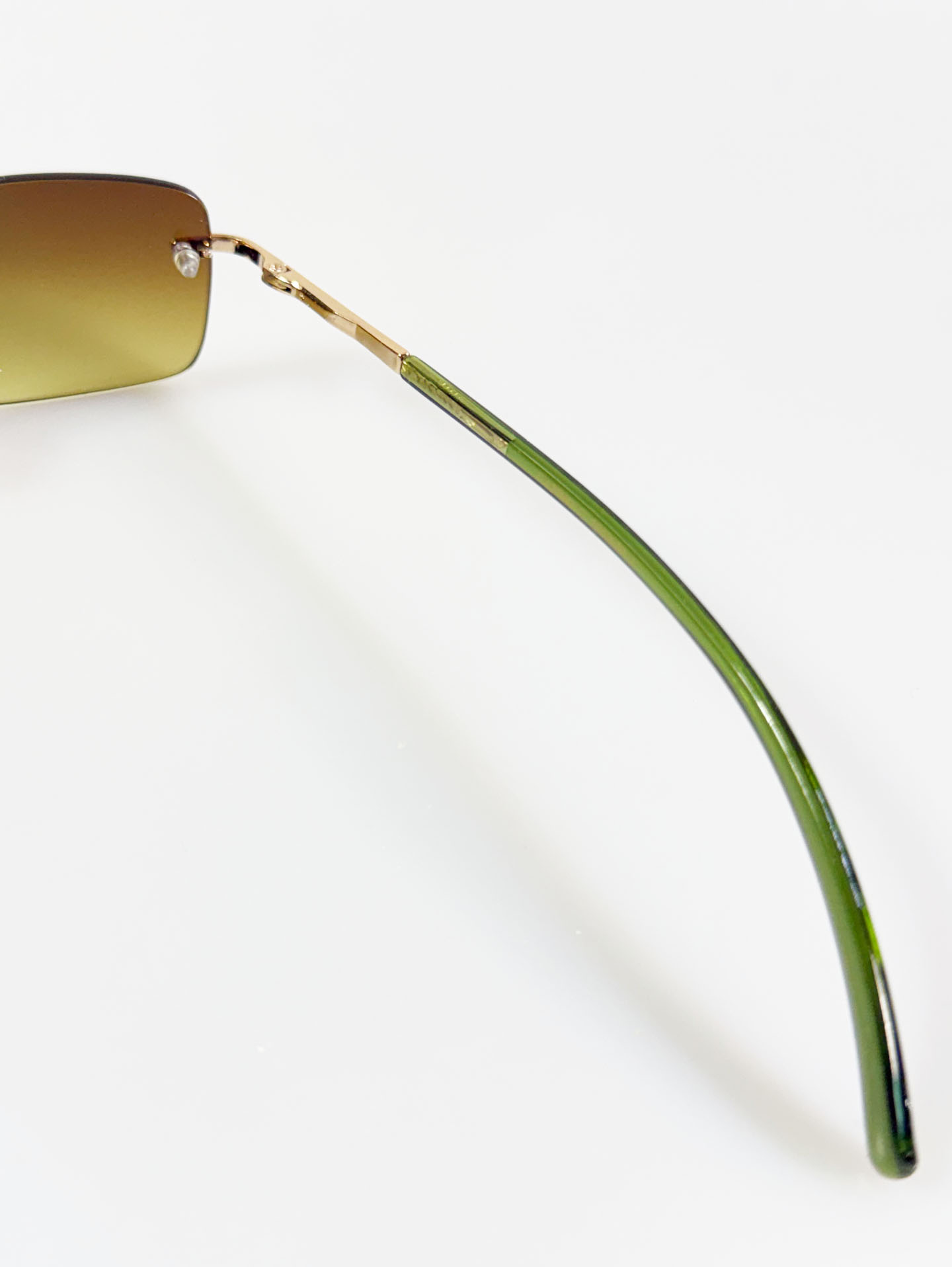 CAPRIO Rimless Square Metal Tinted Sunglasses