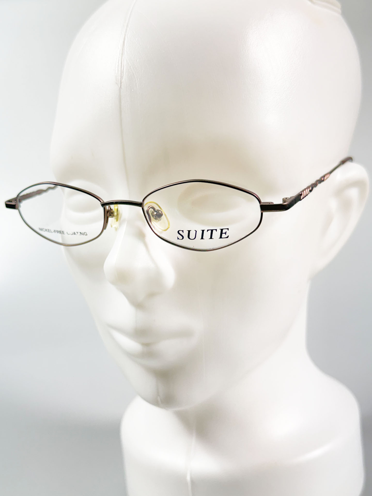 SUITE Matte Brown Slim Oval Metal Frame Glasses