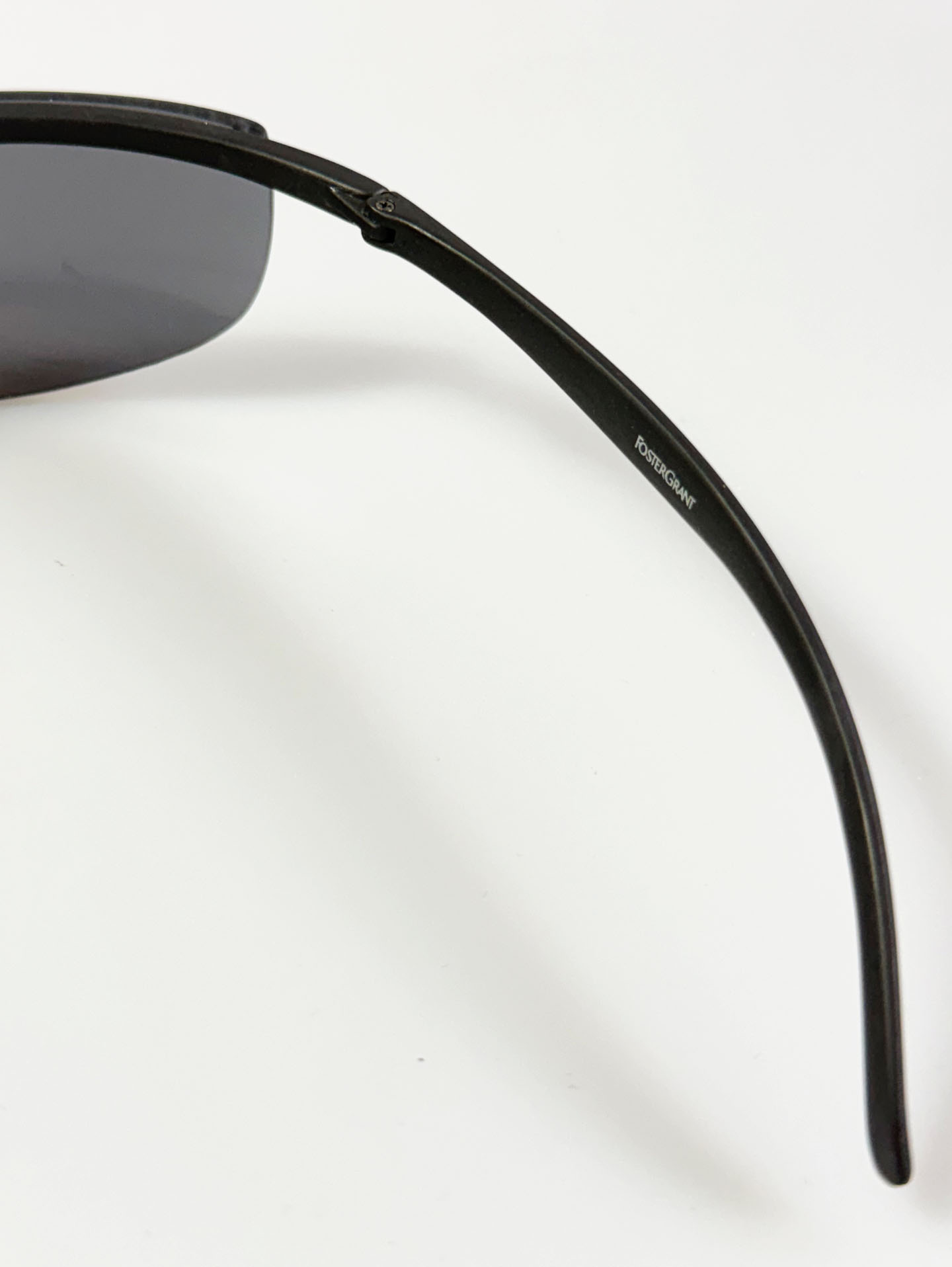 FOSTER GRANT Matte Black Semi-Rimless Square Sunglasses
