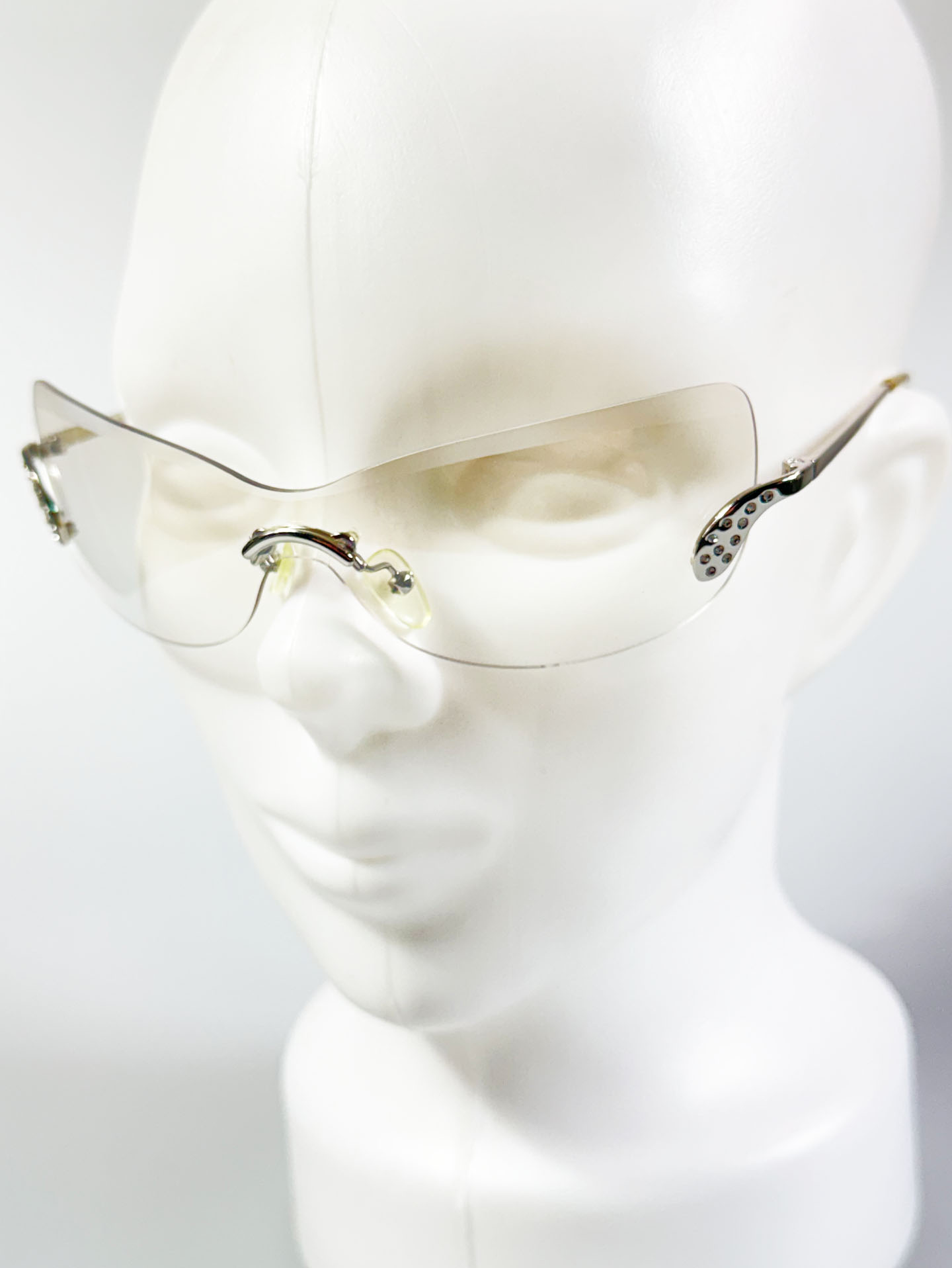 CAPRIO Rimless Shield Wrap Goggle Sunglasses