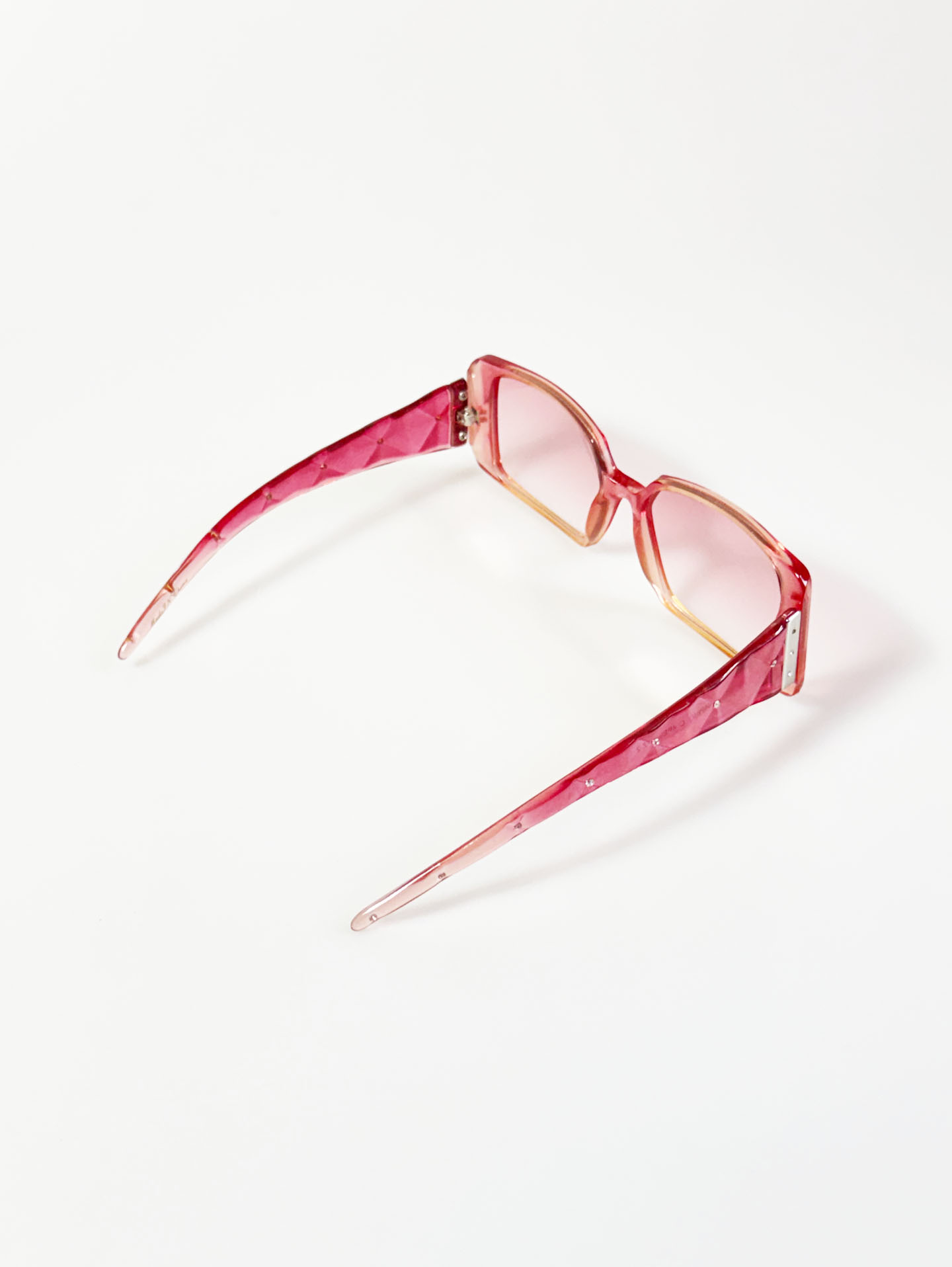 CAPRIO Translucent Pink Square Tinted Sunglasses