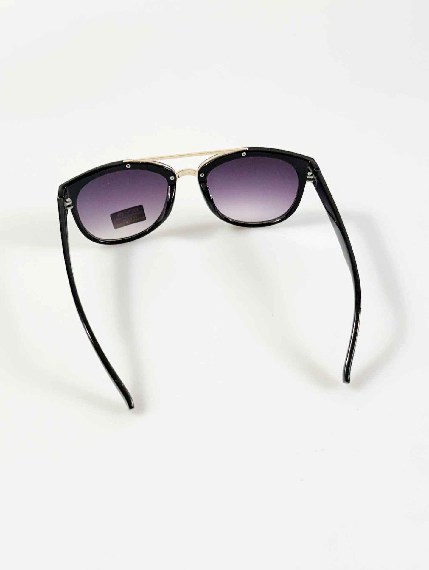 8EYED Black Two-Bridge Square Frame Sunglasses
