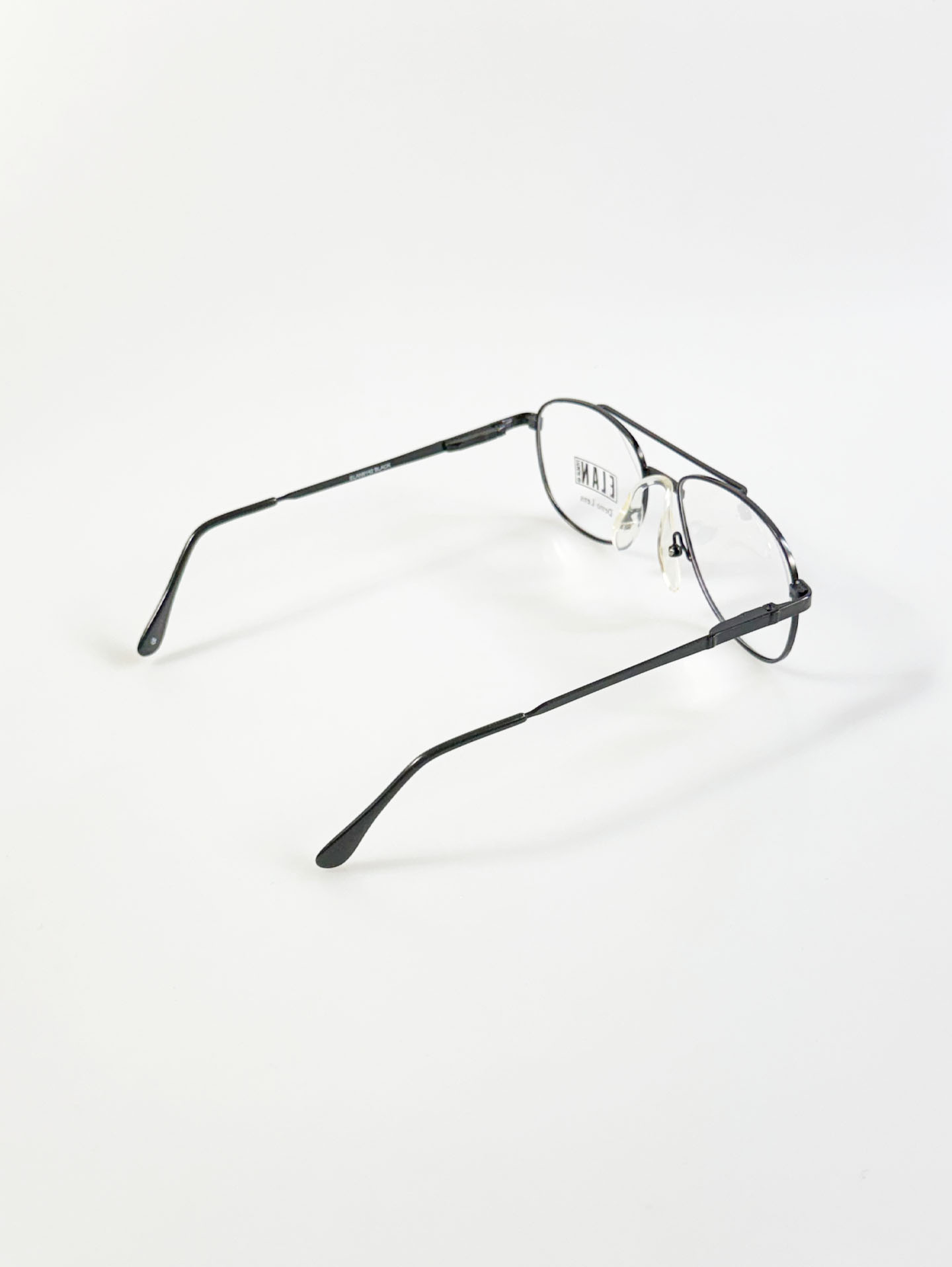 90's ELAN Black Aviator Metal Glasses