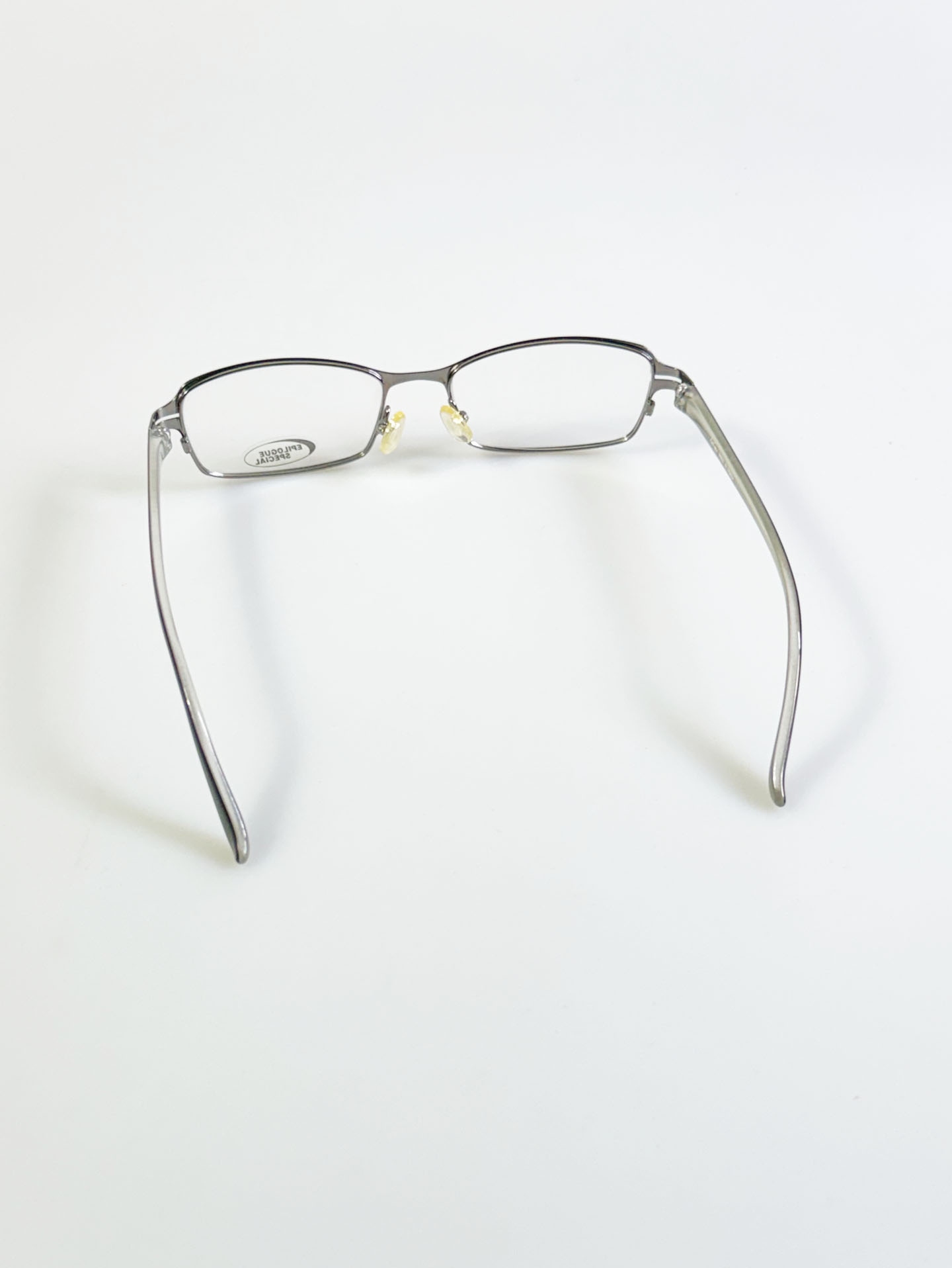 EPILOGUE Silver Slim Square Metal Glasses