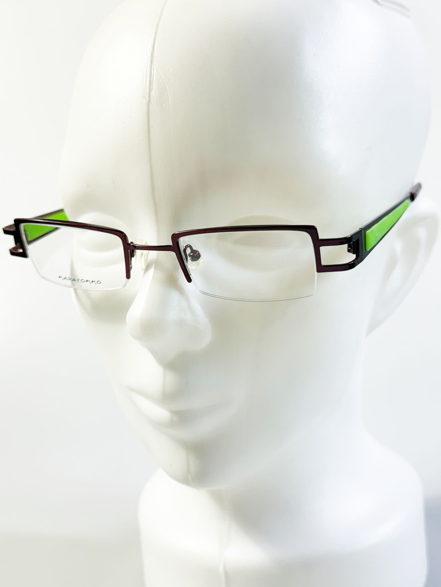 KARAYOKKO Square Half-Rim Metal Glasses