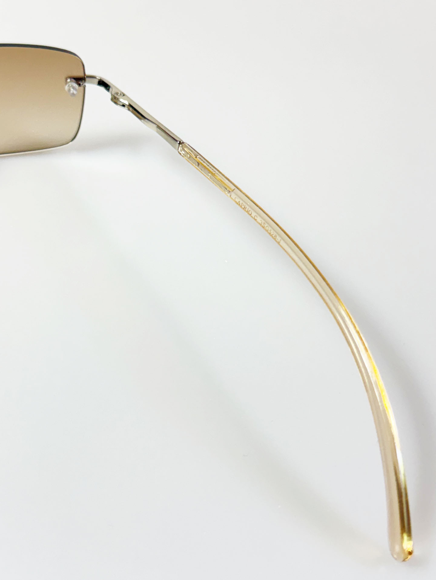 CAPRIO Rimless Square Metal Tinted Sunglasses