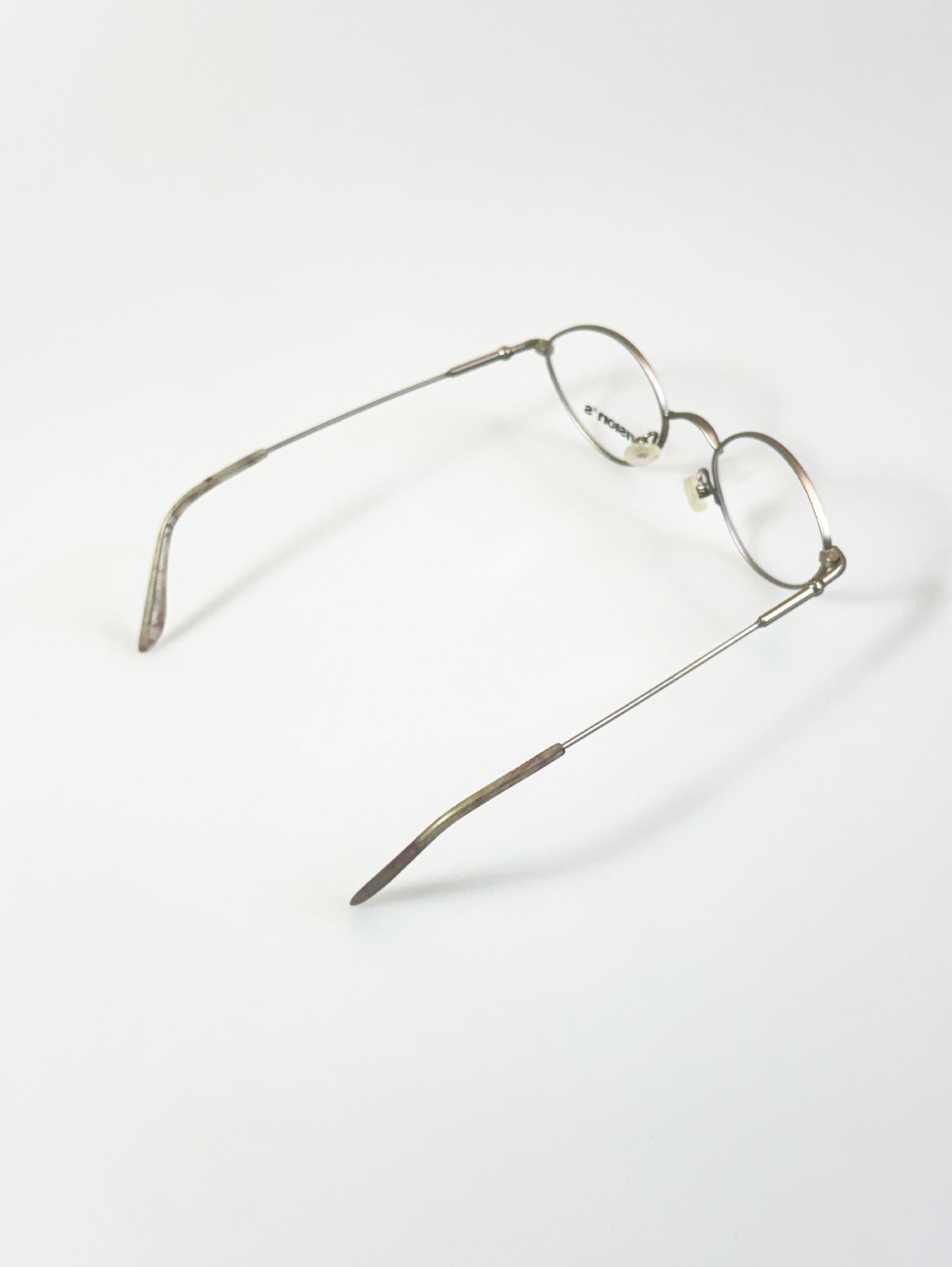 90’s Vision’s Matte Silver Slim Oval Metal Glasses