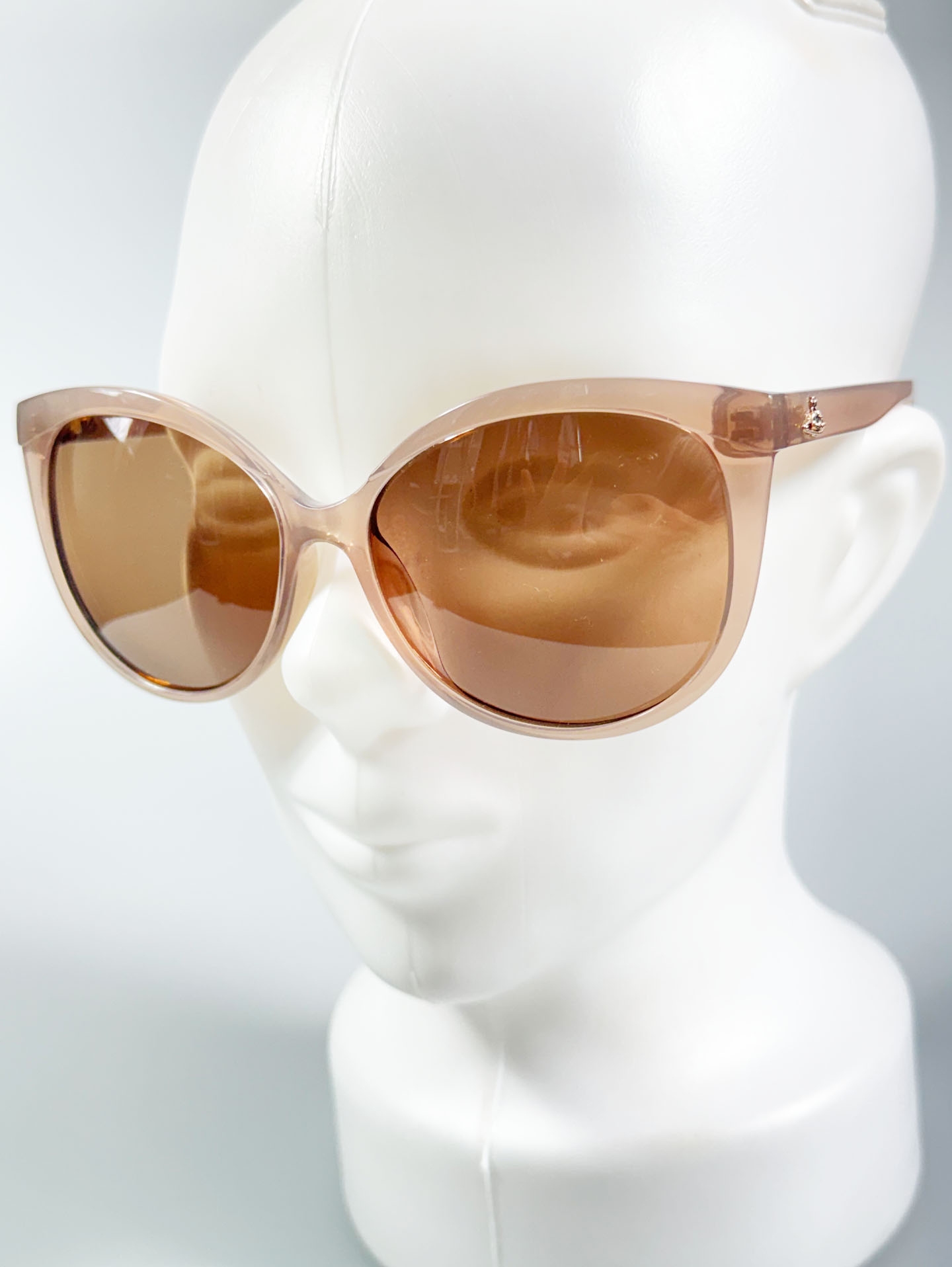 Vivienne Westwood Anglomania Nude Pink Oversized Butterfly Frame Sunglasses