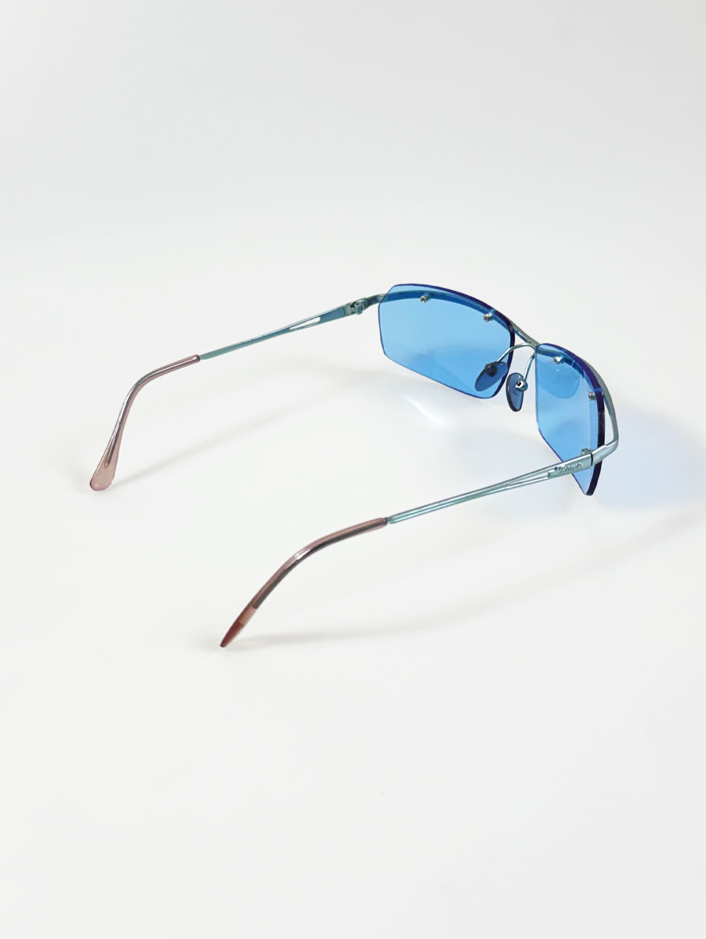 90's ROMA Rimless Square Metal Tint Sunglasses