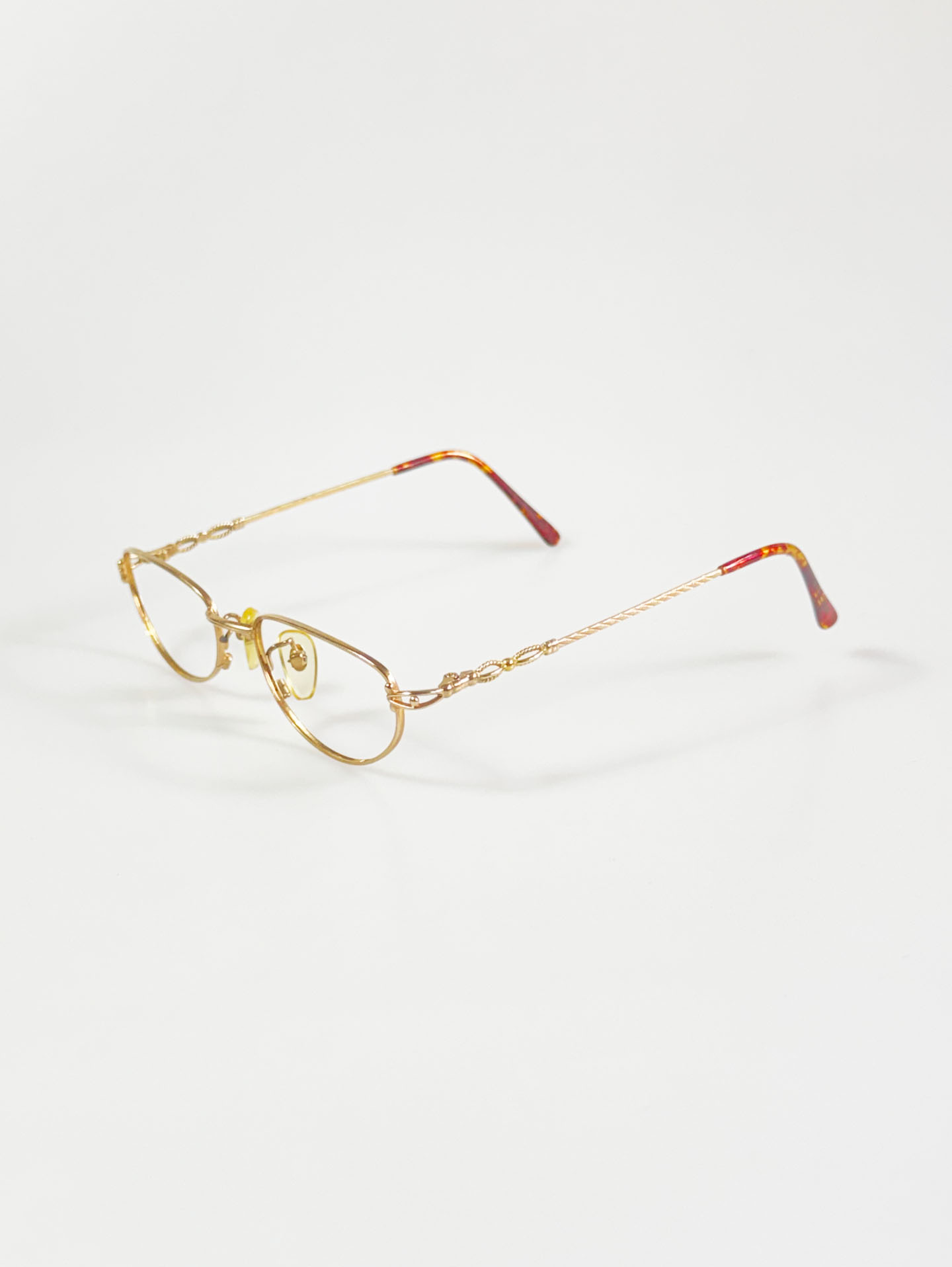 90’s CANADIAN Gold Metal Slim Oval Glasses