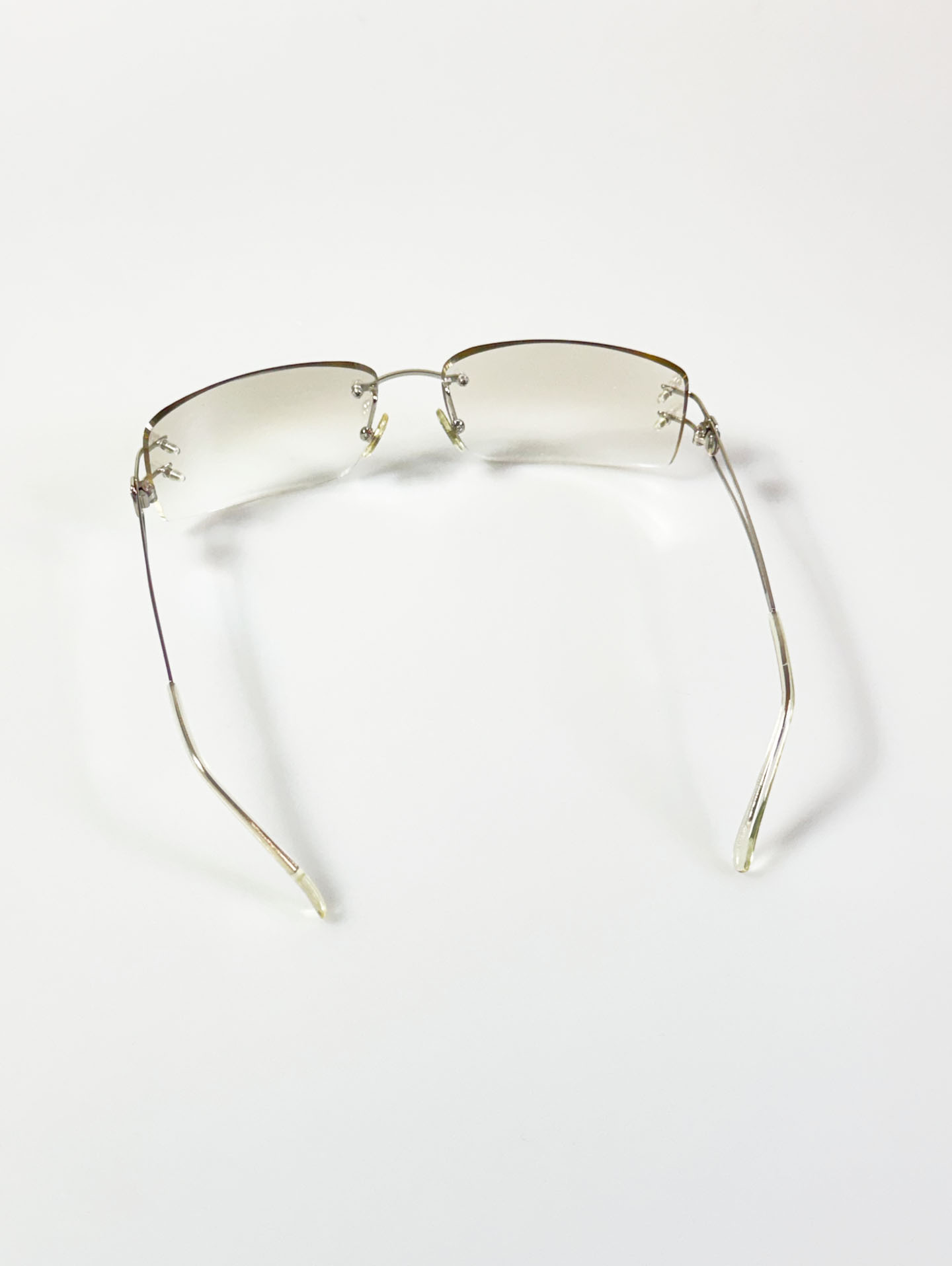 CAPRIO Rimless Square Metal Tinted Sunglasses