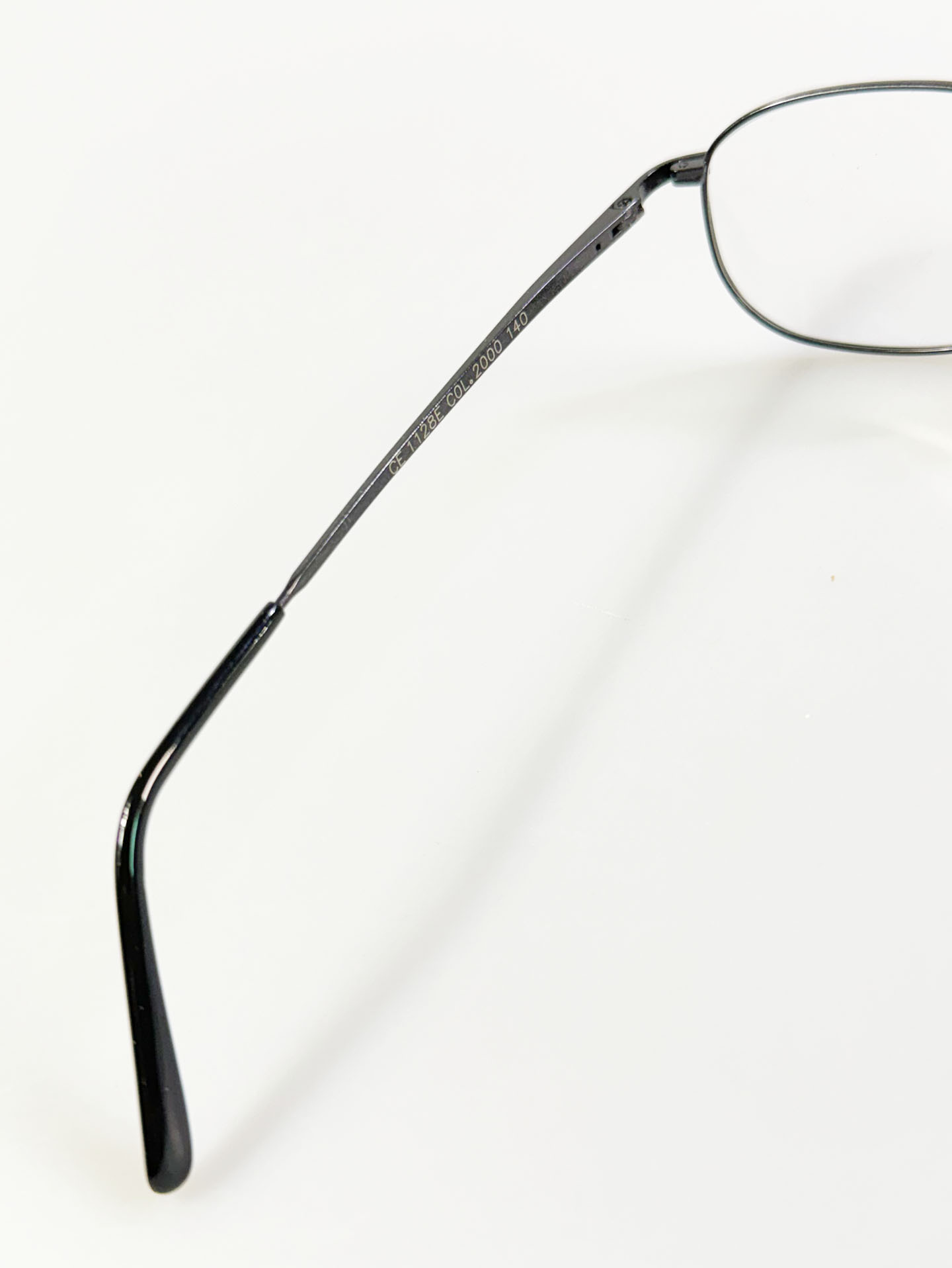 90's KALEIDO Charcoal Slim Oval Metal Glasses