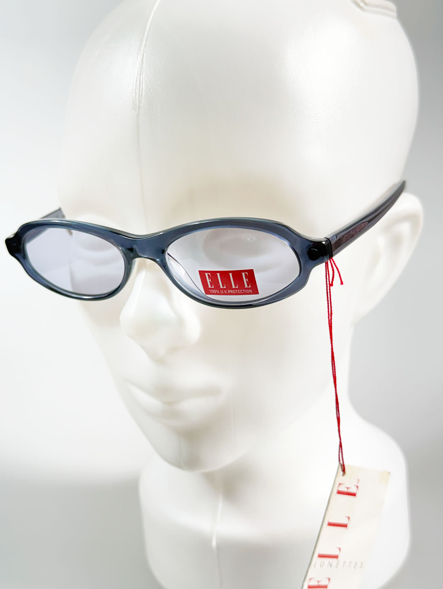 ELLE Translucent Blue Oval Frame Tint Sunglasses
