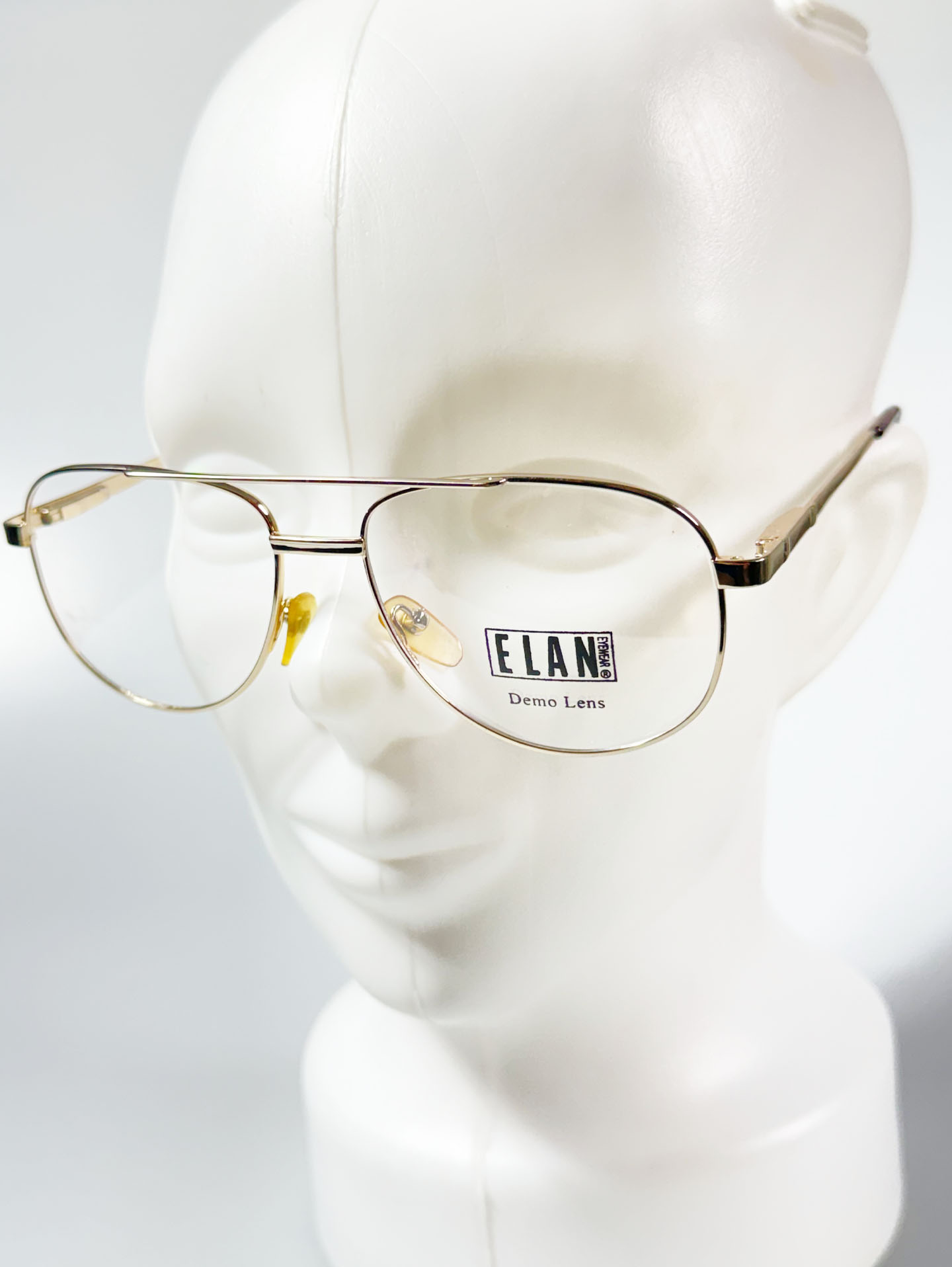 90's ELAN Gold Double-Bridge Aviator Metal Glasses