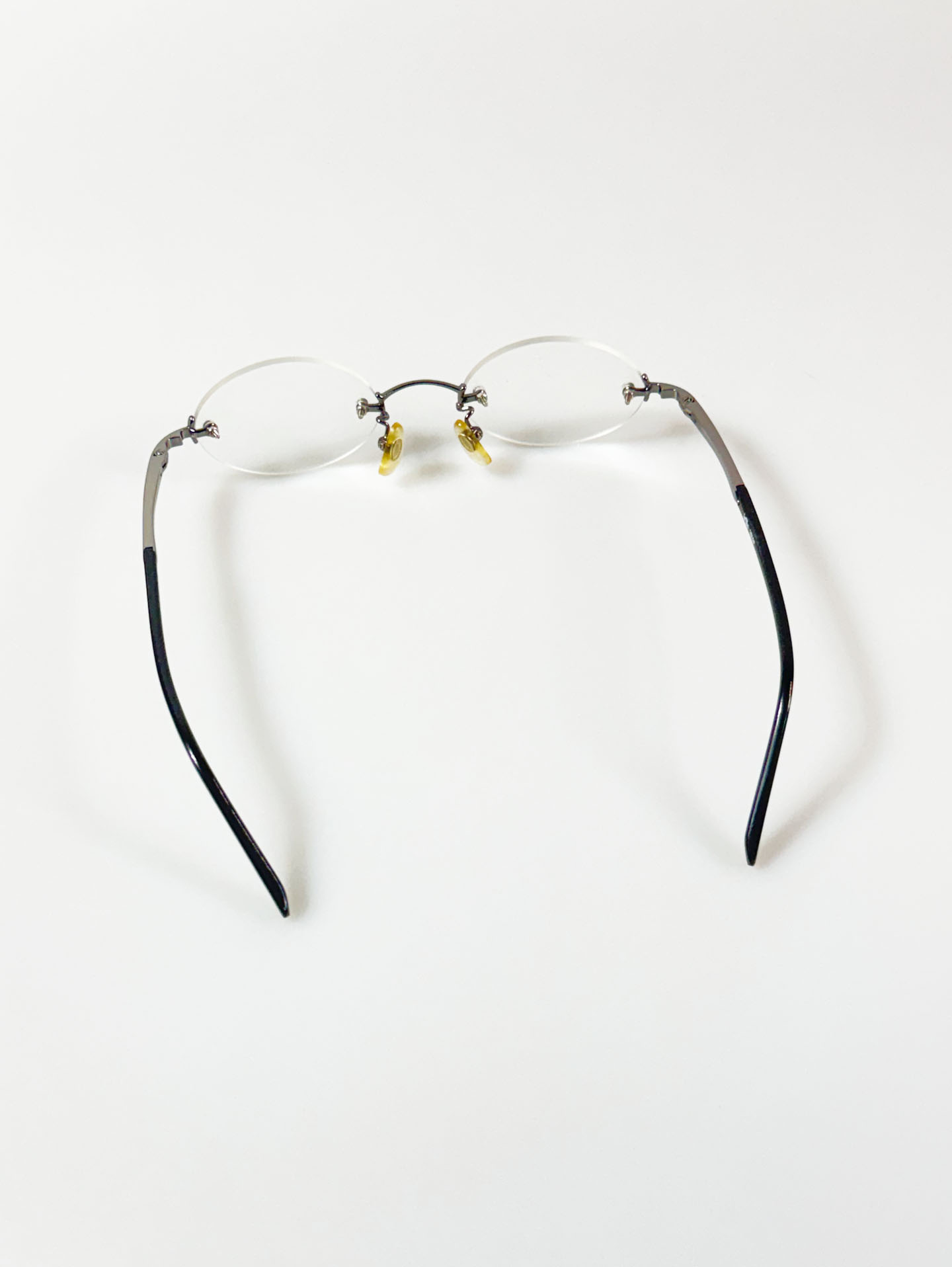 InToo Gunmetal Rimless Oval Frame Glasses