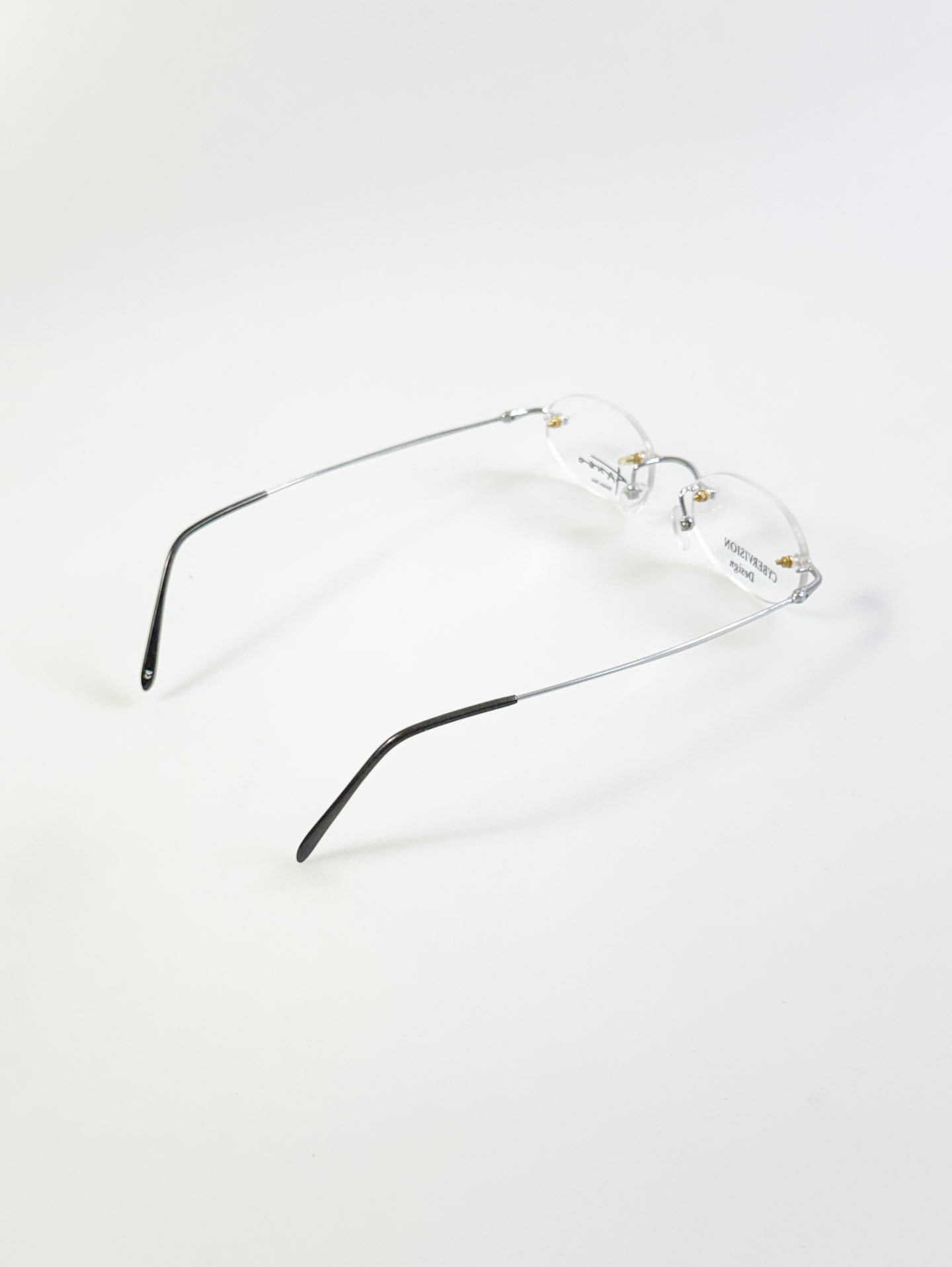 Tango Silver Oval Rimless Metal Glasses
