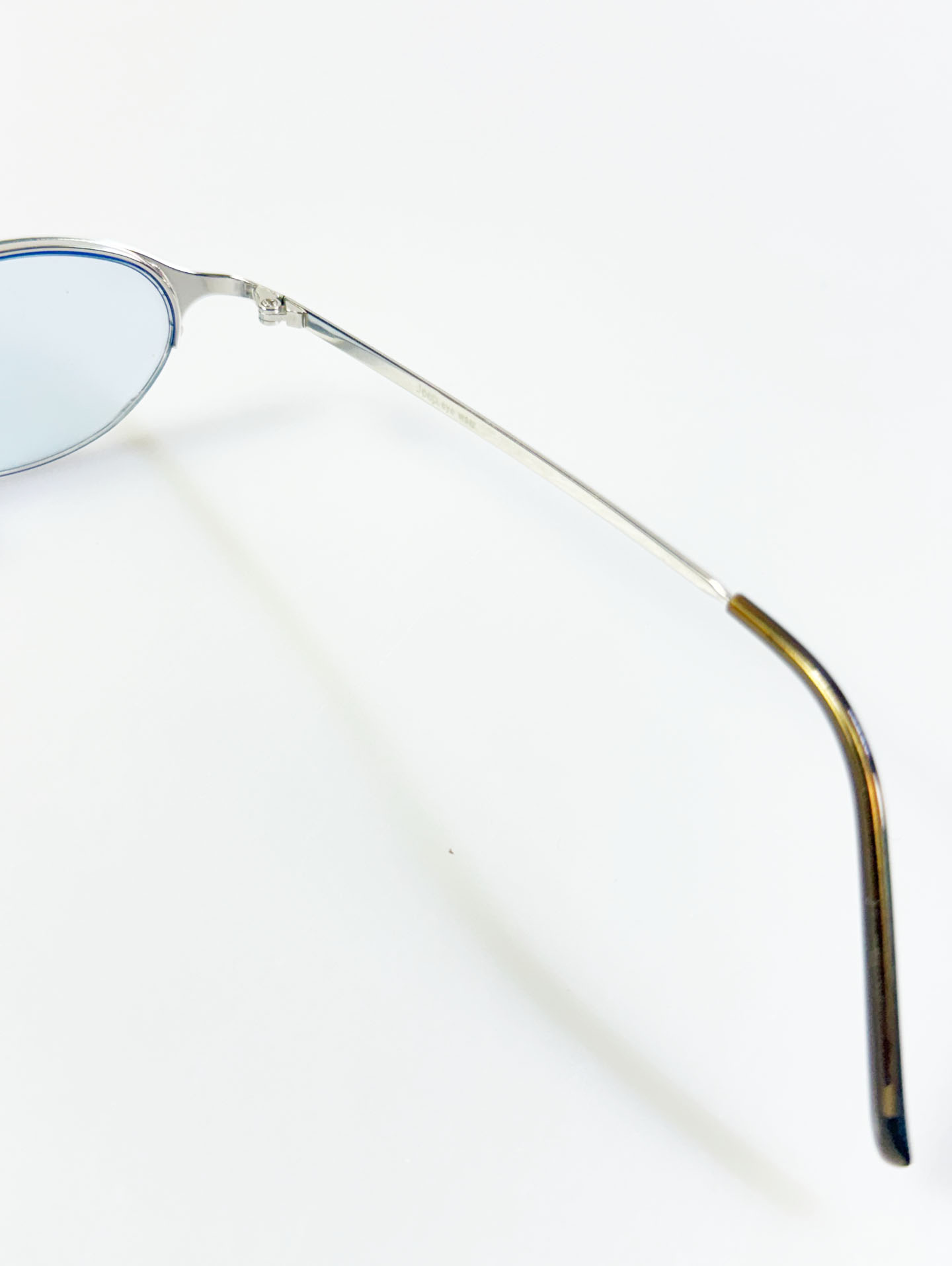 JEEP Silver Oval Half-Rim Metal Frame Tint Sunglasses