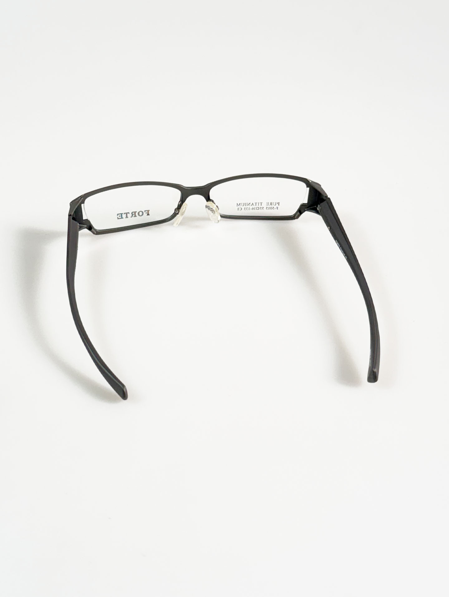 FORTE Gray Pure Titanium Slim Square Glasses