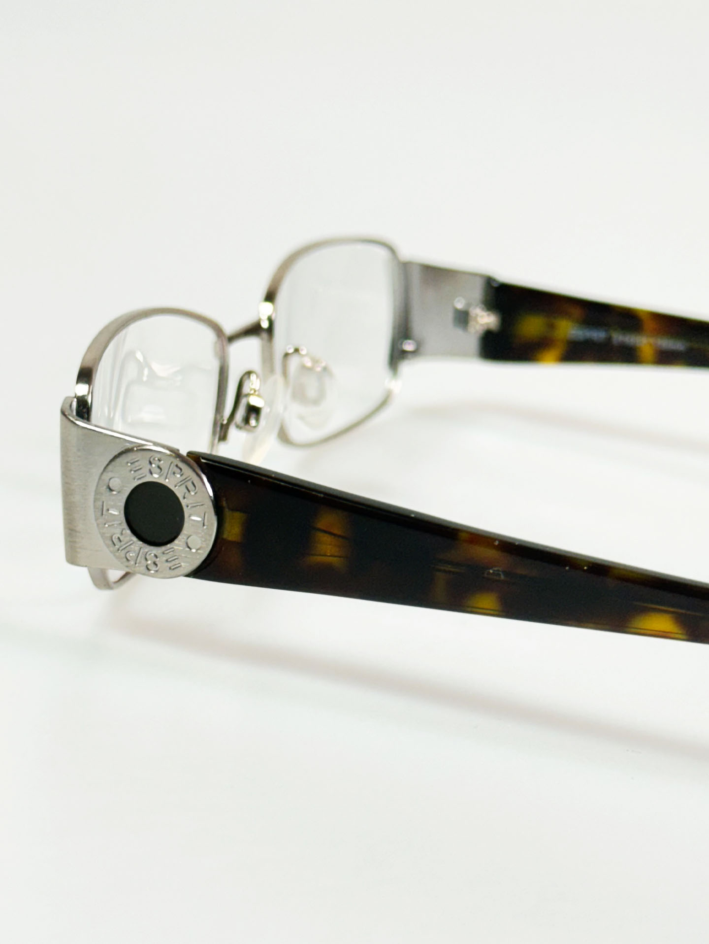 ESPRIT Silver Slim Square Metal Frame Glasses