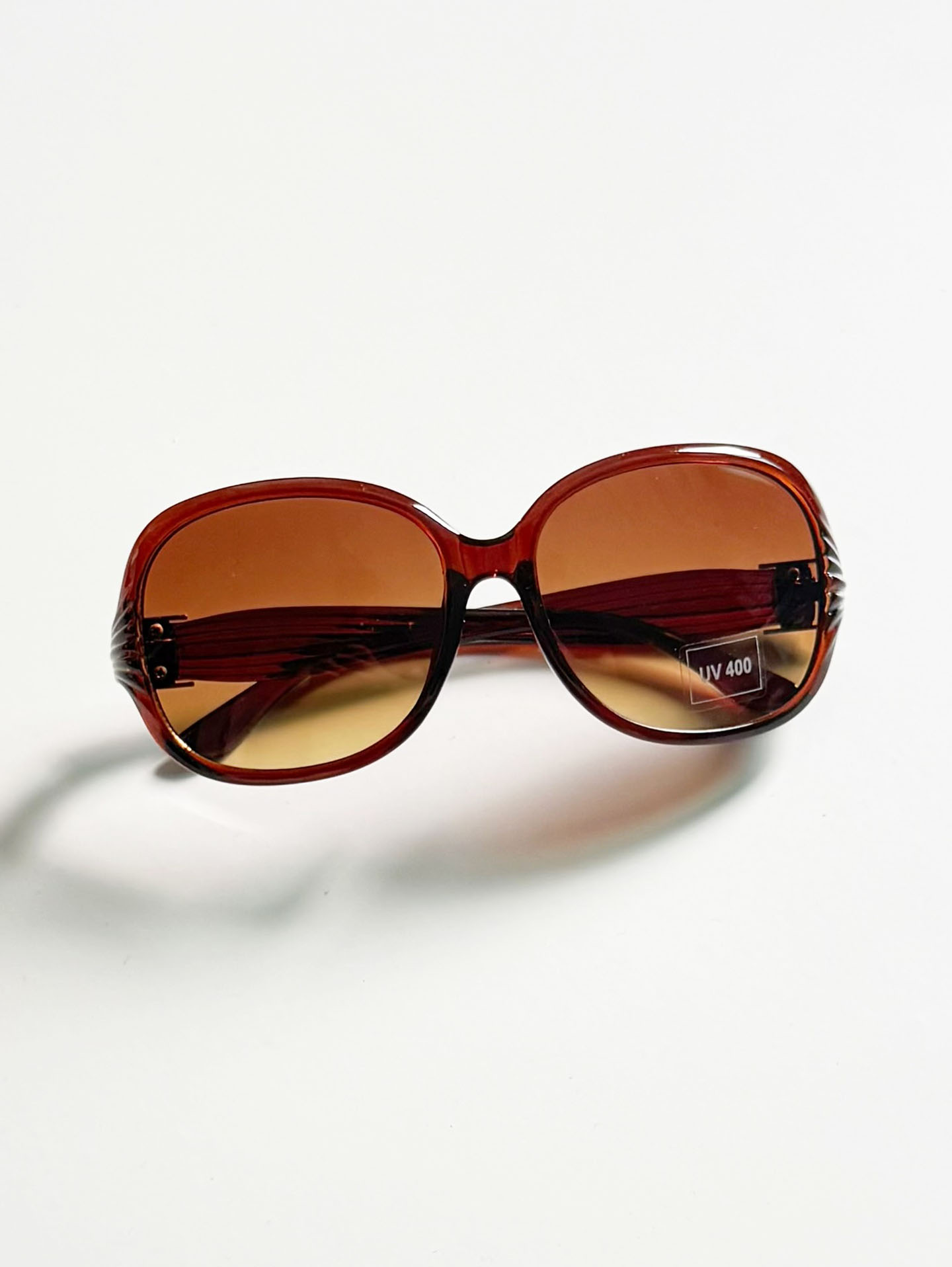 Brown Oversized Bold Oval Tint Sunglasses