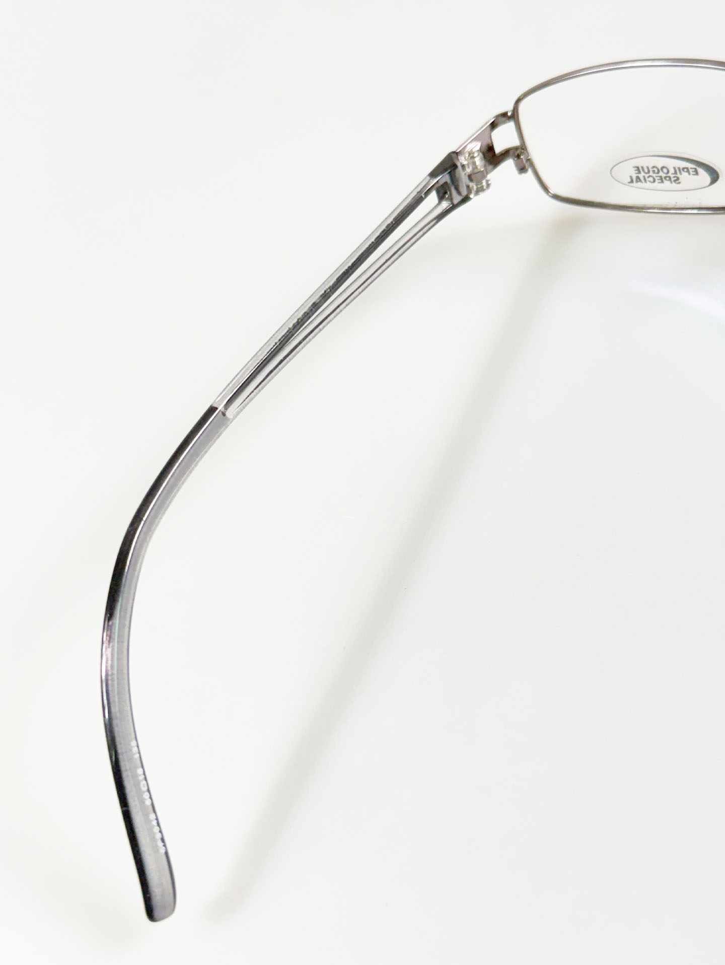 EPILOGUE Silver Slim Square Metal Glasses