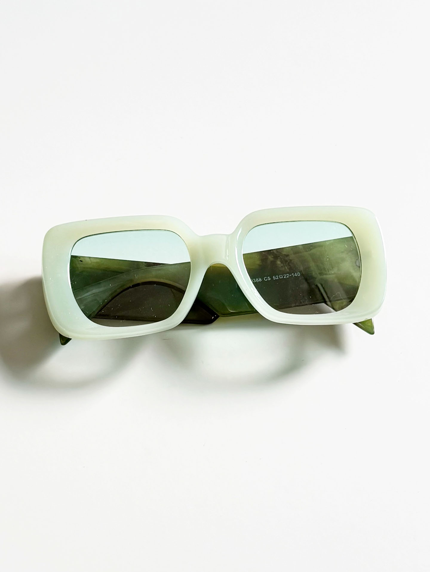 Mint Green Oversized Bold Square Tint Sunglasses