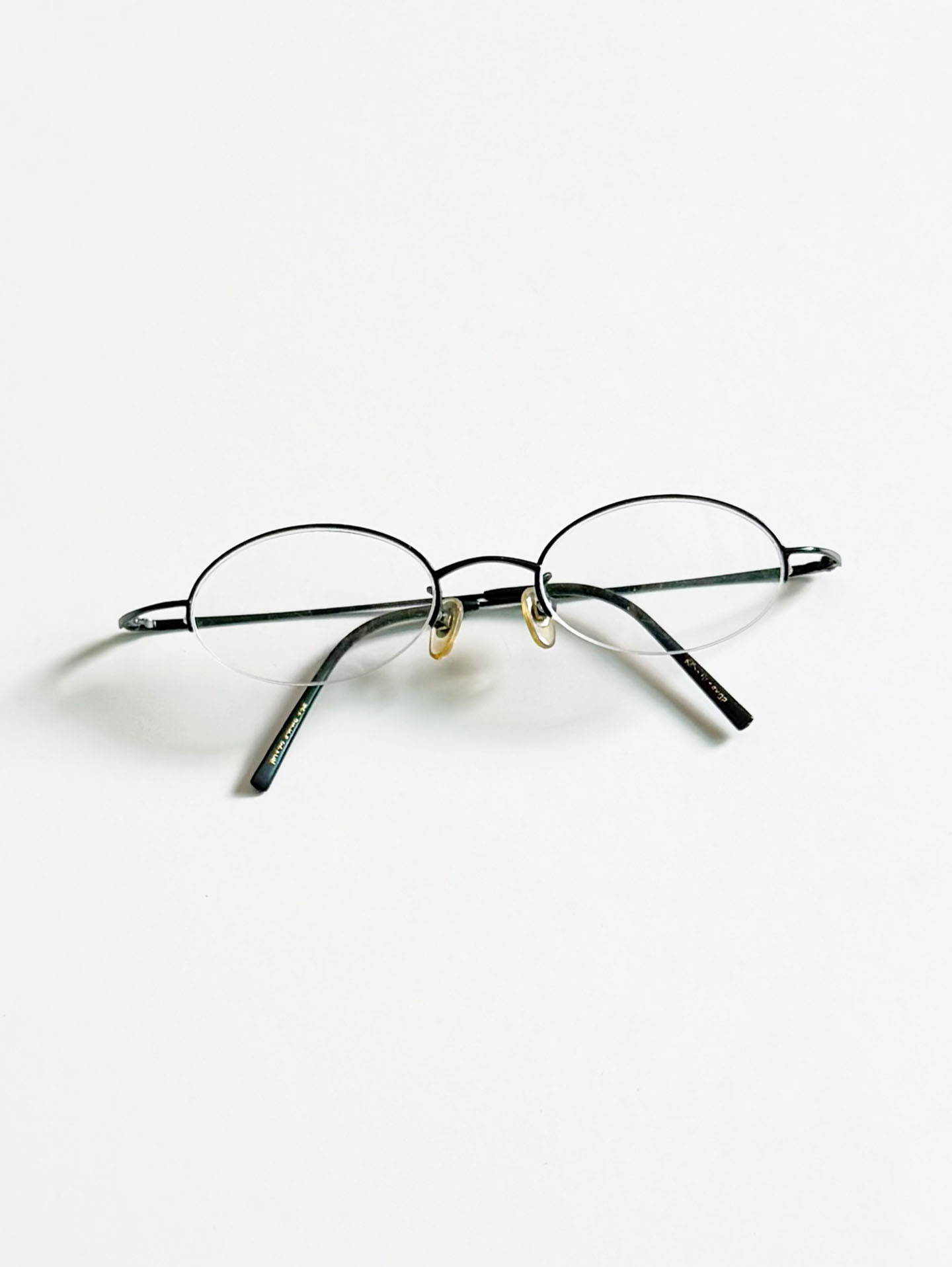 InToo Oval Black Half-Rim Oval Wire Metal Frame Glasses