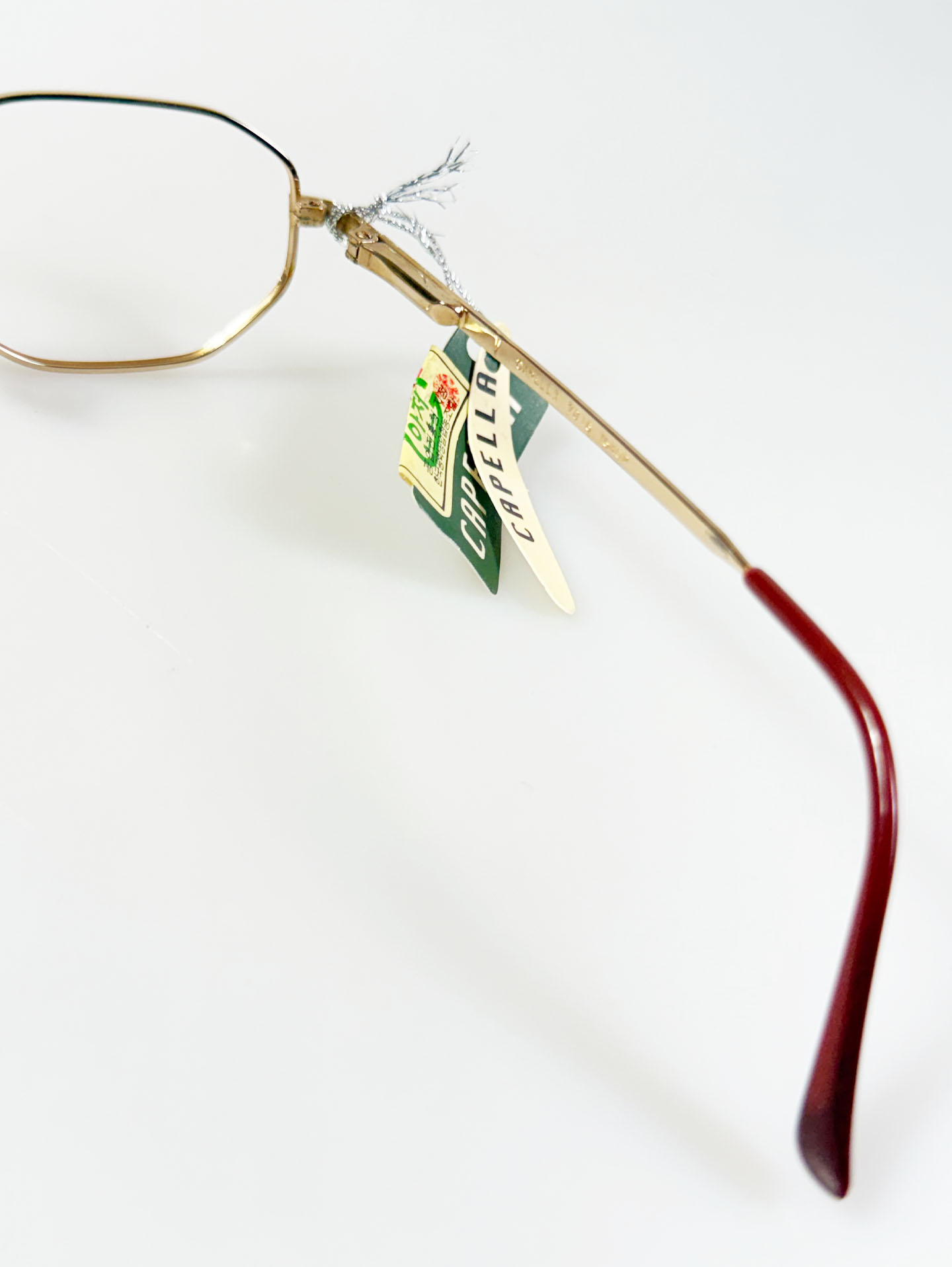 90's CAPELLA Gold Slim Geometric Metal Frame Glasses