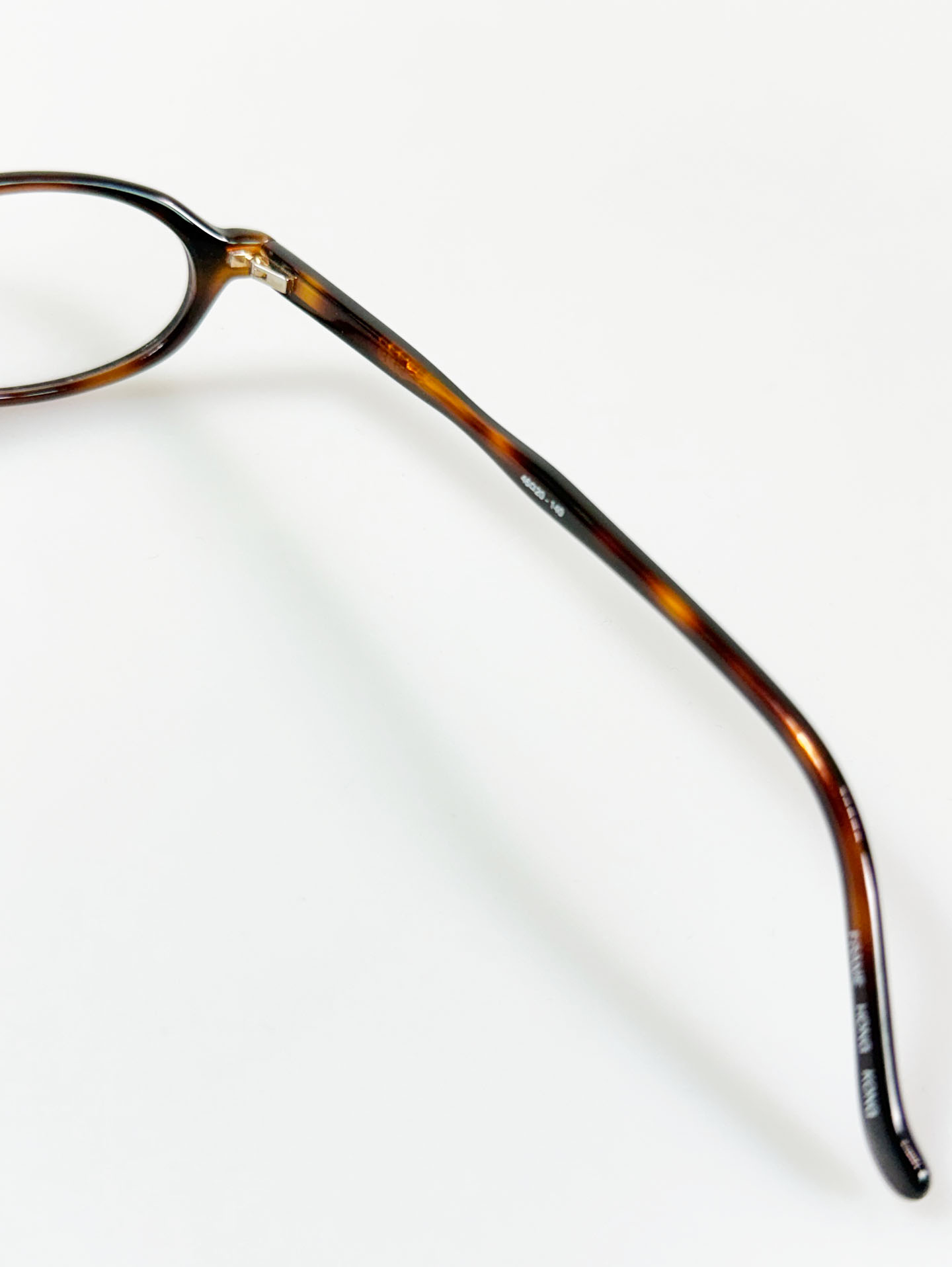 90's DEJAVU Slim Oval Black&Tortoise Horn-Rim Frame Glasses